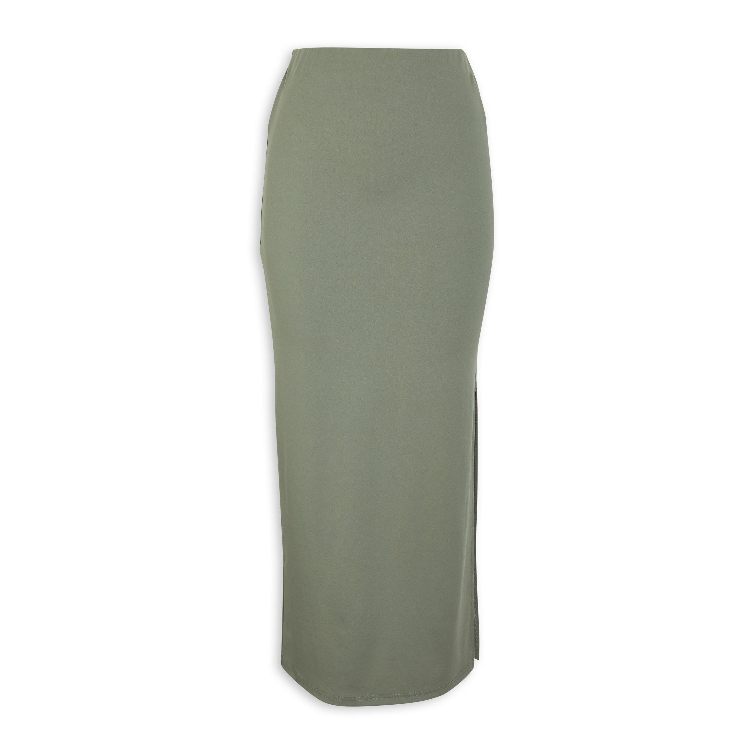 Green Column Skirt (3124556) | Identity