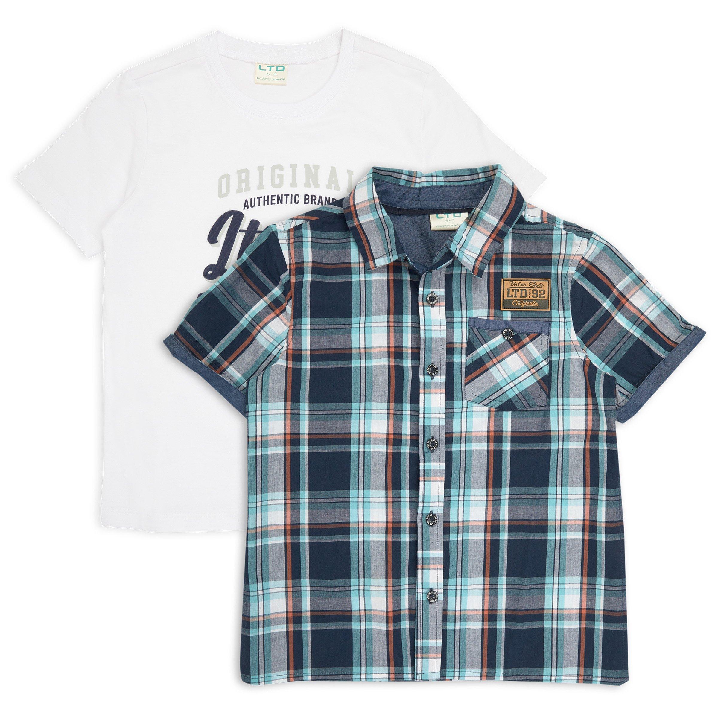 Kid Boy Shirt & T-shirt Set (3124610) | LTD Kids