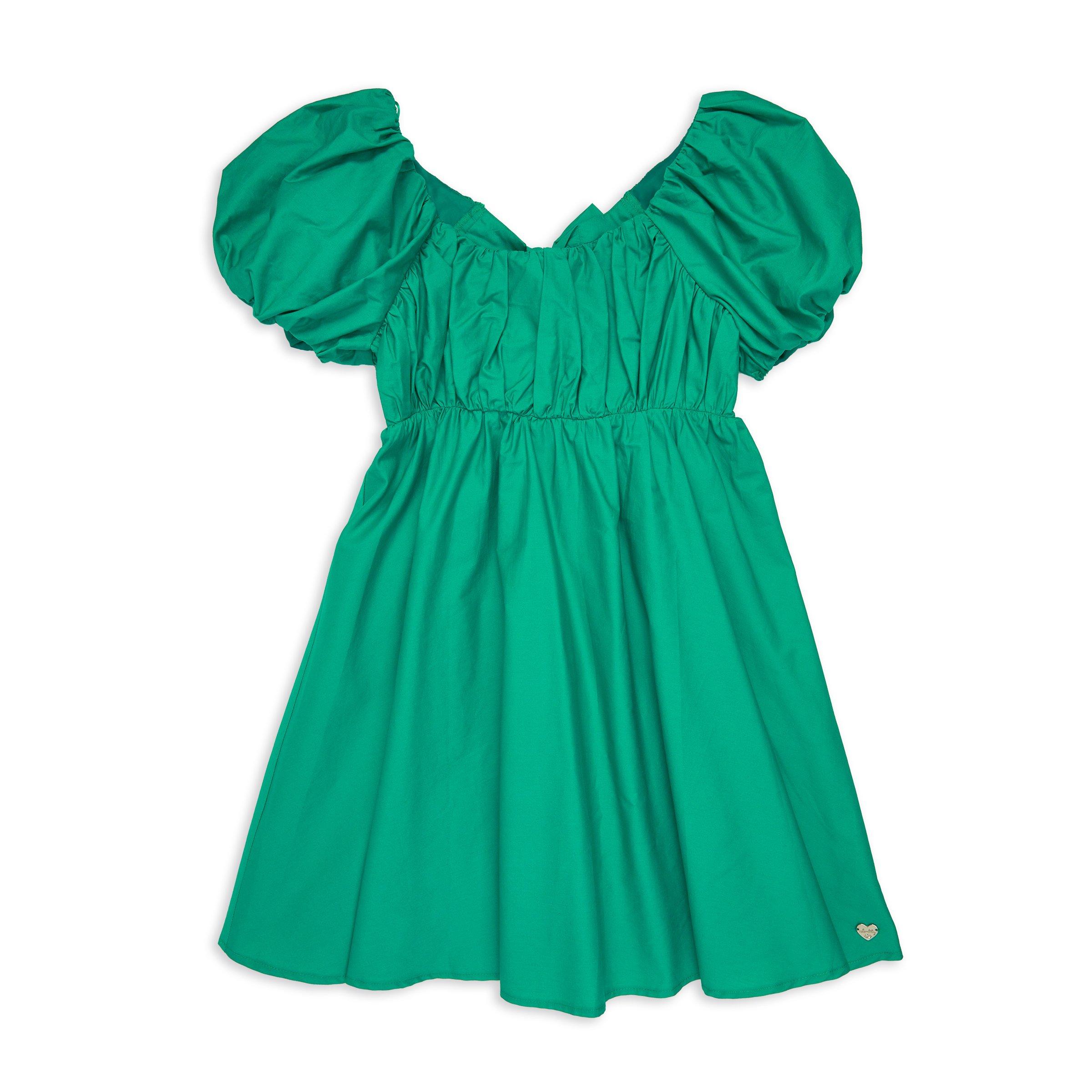 Girls Green Baby Doll Dress (3124673) | Identity