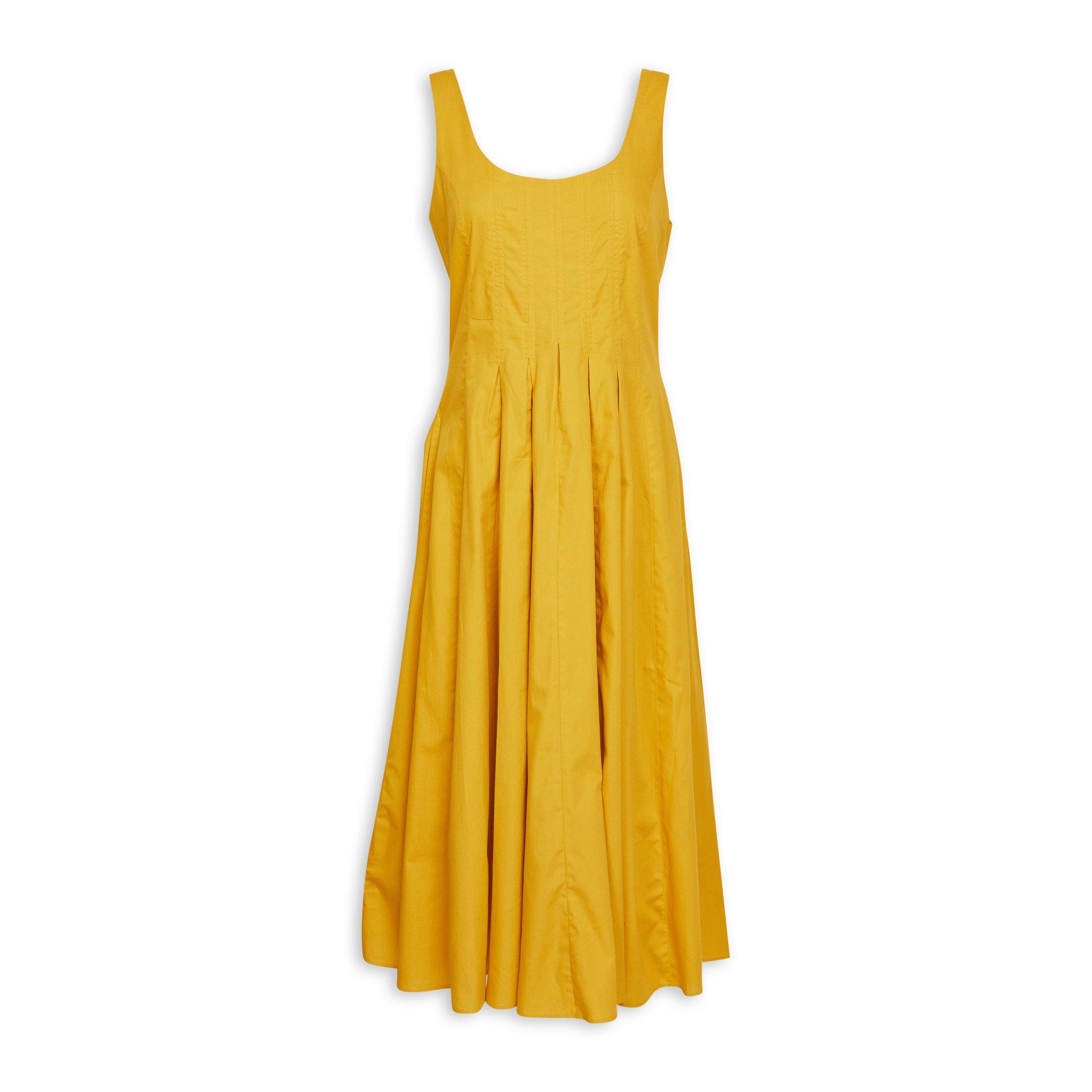 Mustard Fit & Flare Dress (3124722) | Ginger Mary