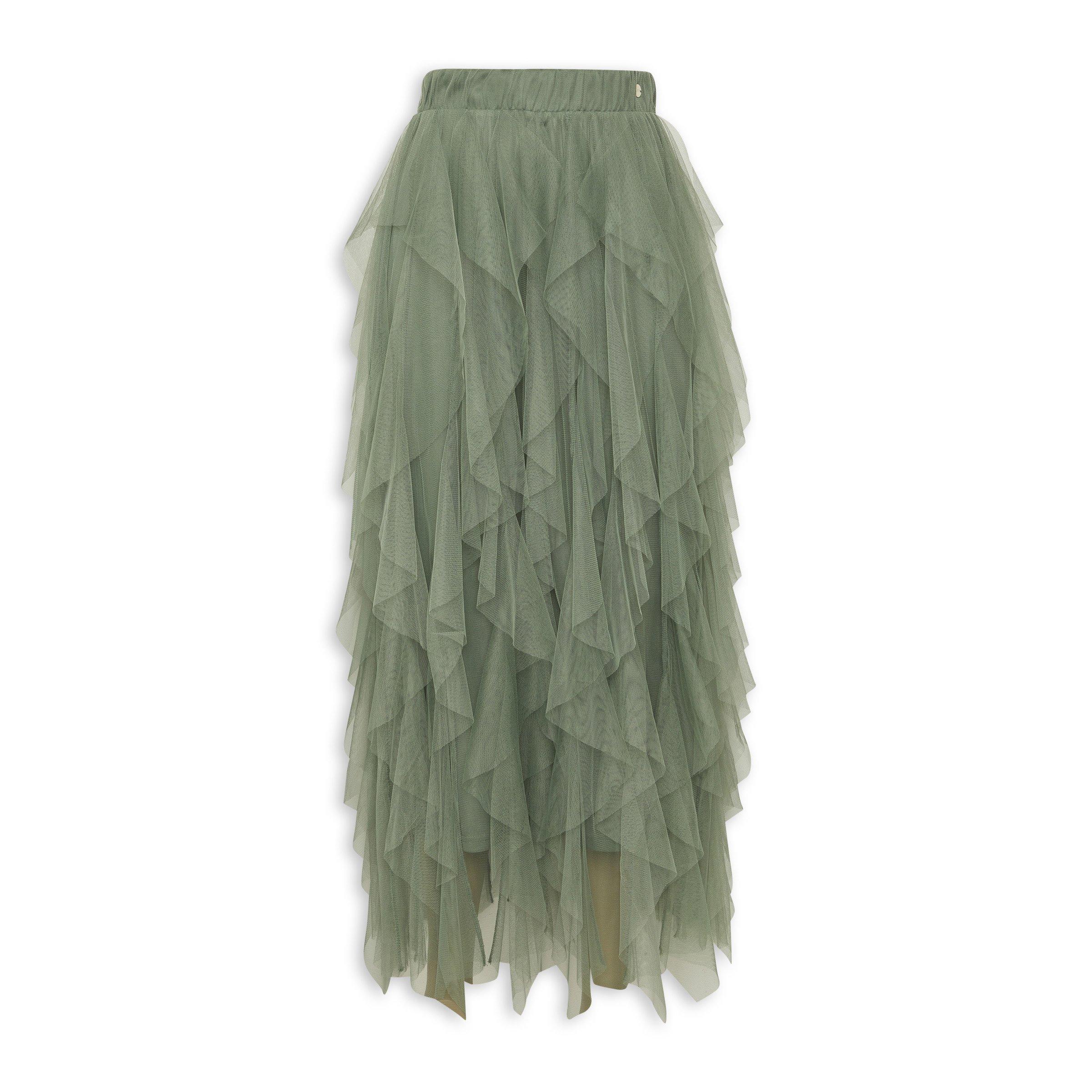 Green Tiered Skirt (3124902) | LTD Woman