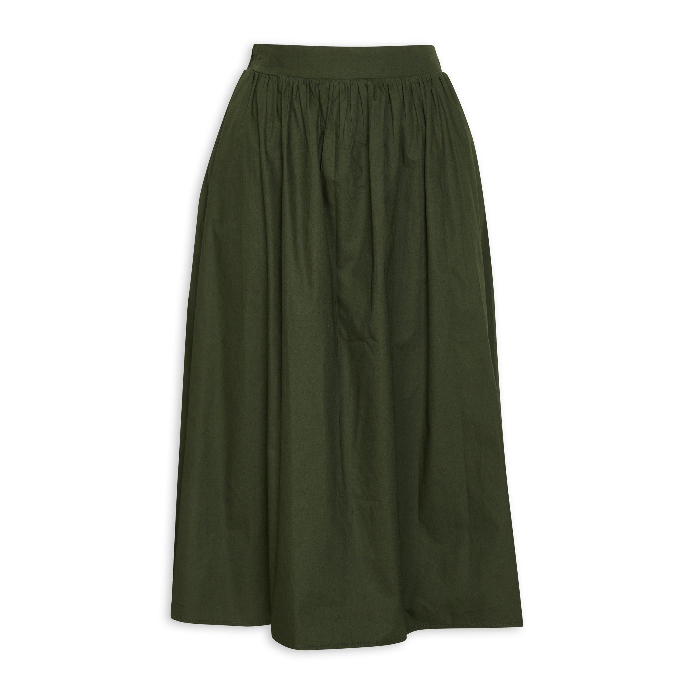 Green Poplin Skirt (3124904) | Identity