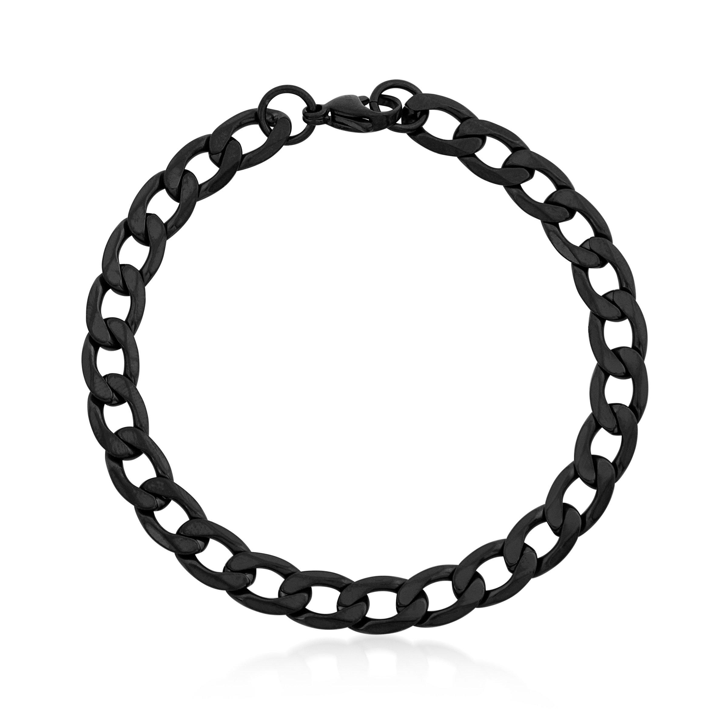 Black curb bracelet (3125530) | Stainless Steel