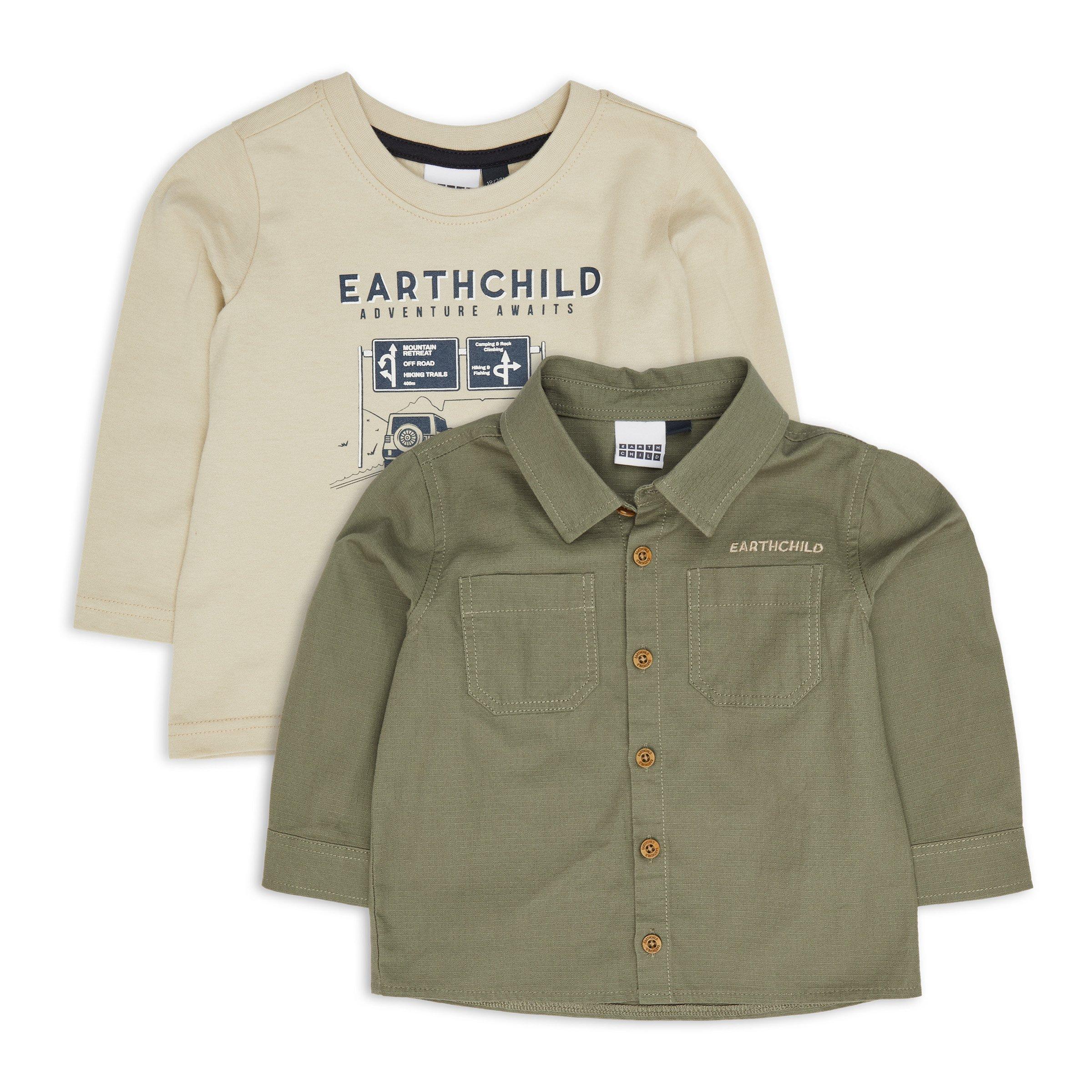 Baby Boy Green Shirt and T-shirt (3126634) | Earthchild