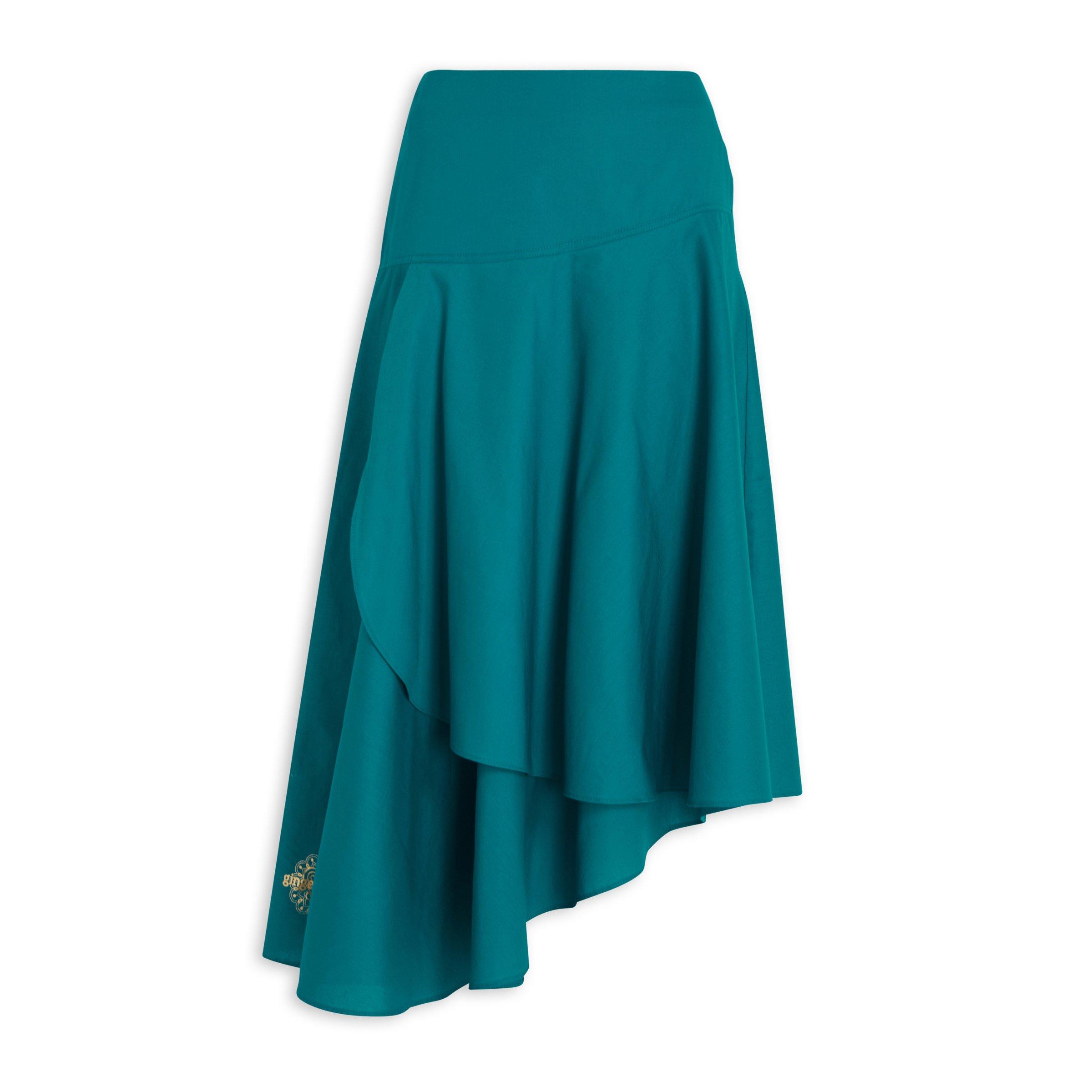 Teal Wide Skirt (3127283) | Ginger Mary