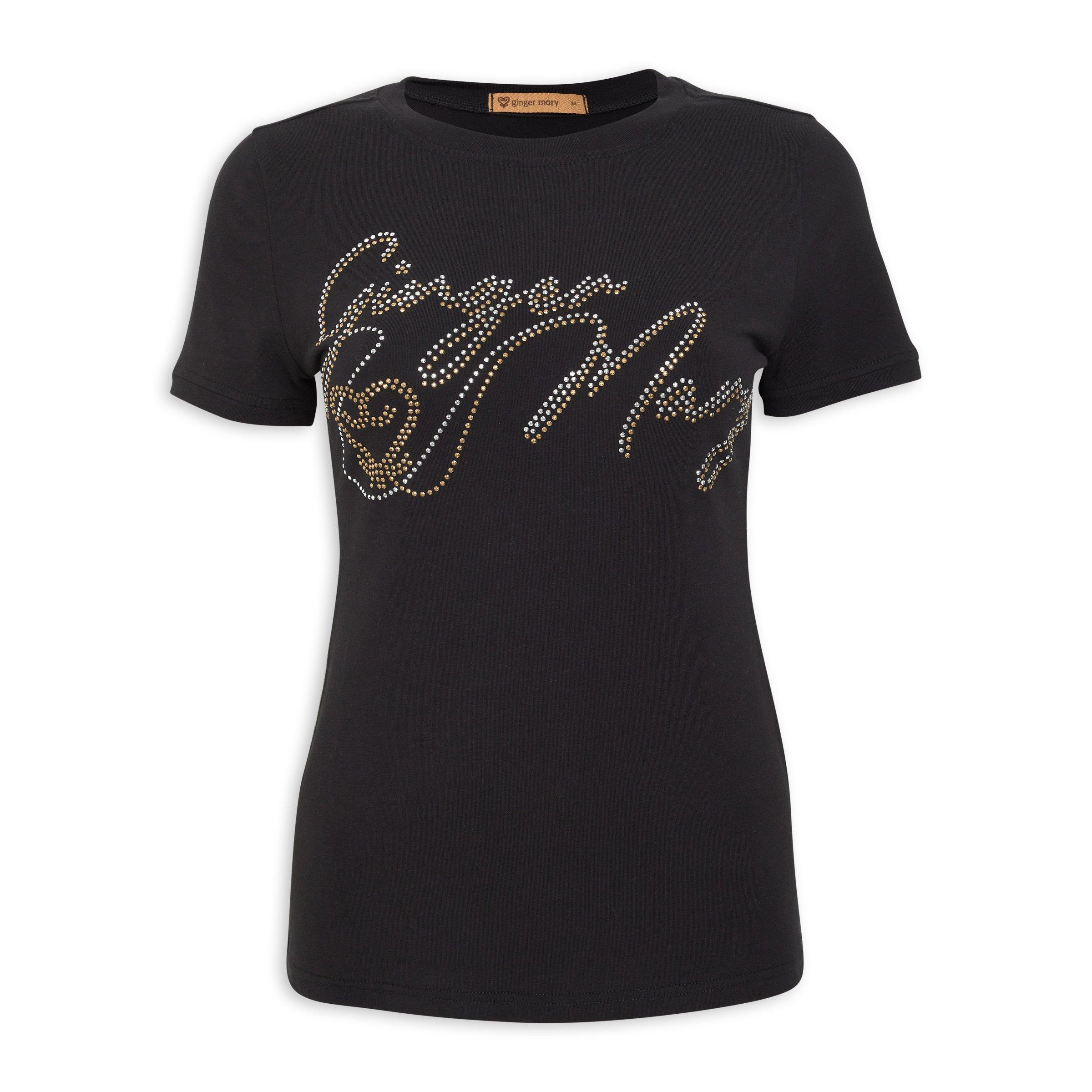 Black Branded T-shirt (3128082) | Ginger Mary