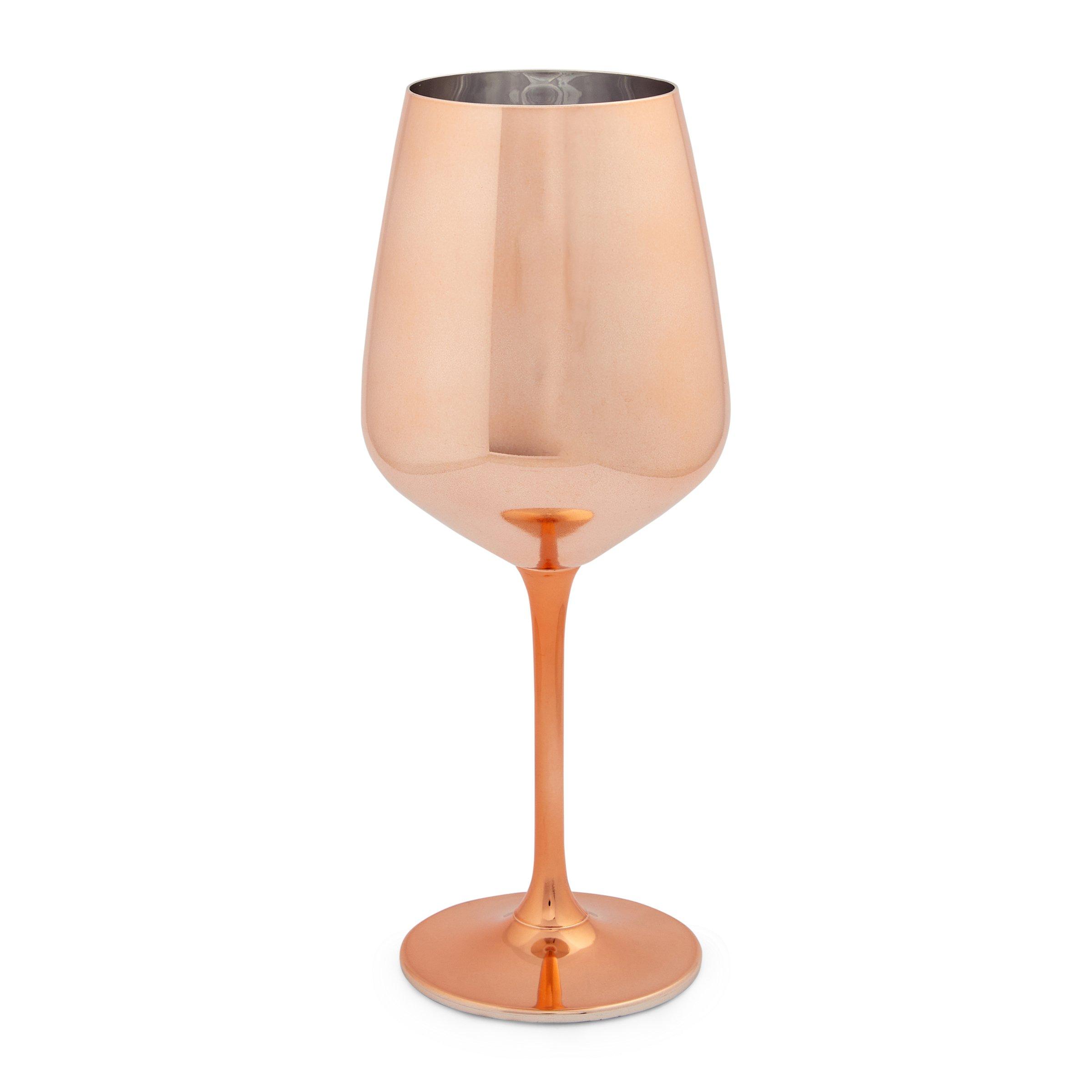 Rose Gold Wine Glass (3128200) | Loads of Living