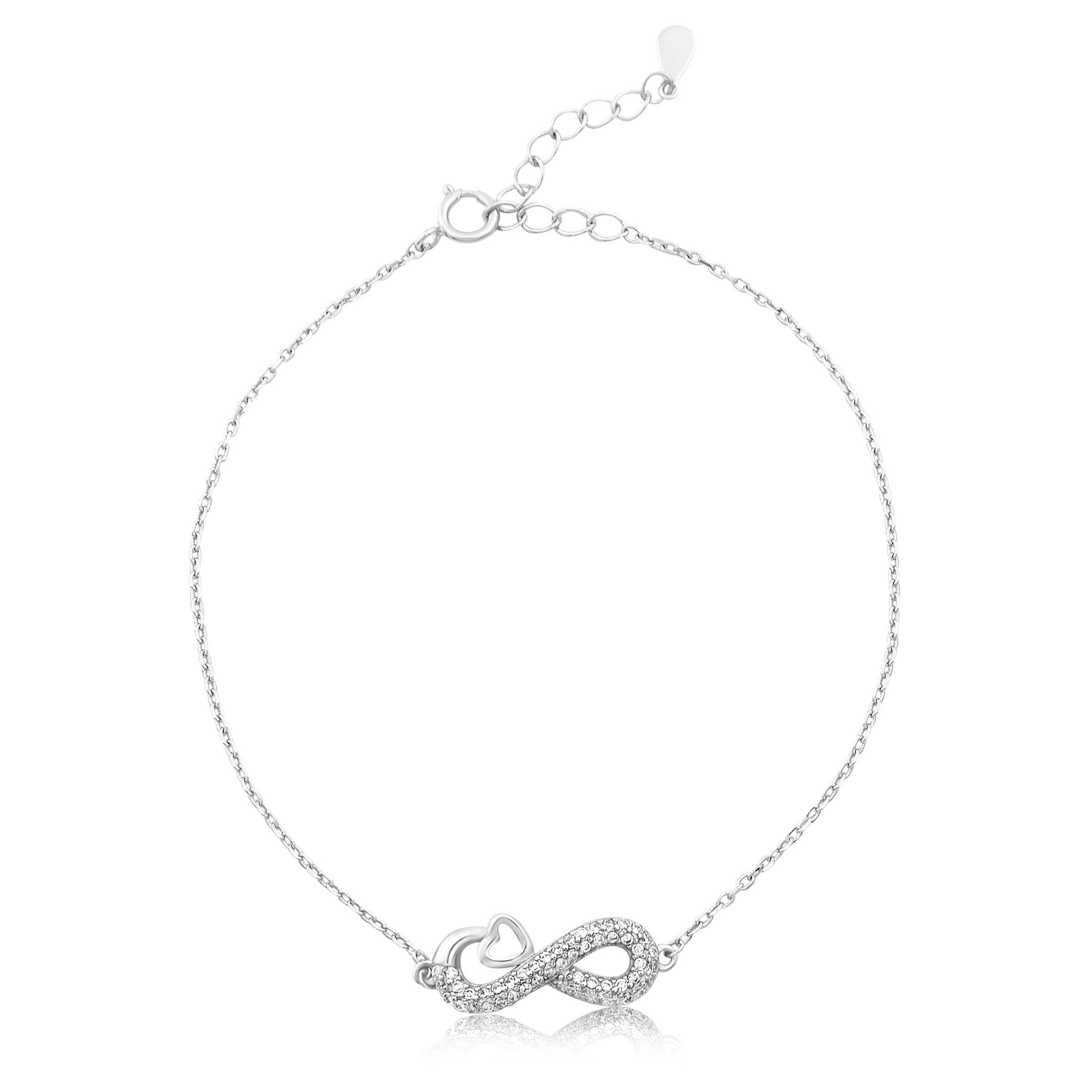 Infinity Heart Bracelet (3128215) | Sterling Silver