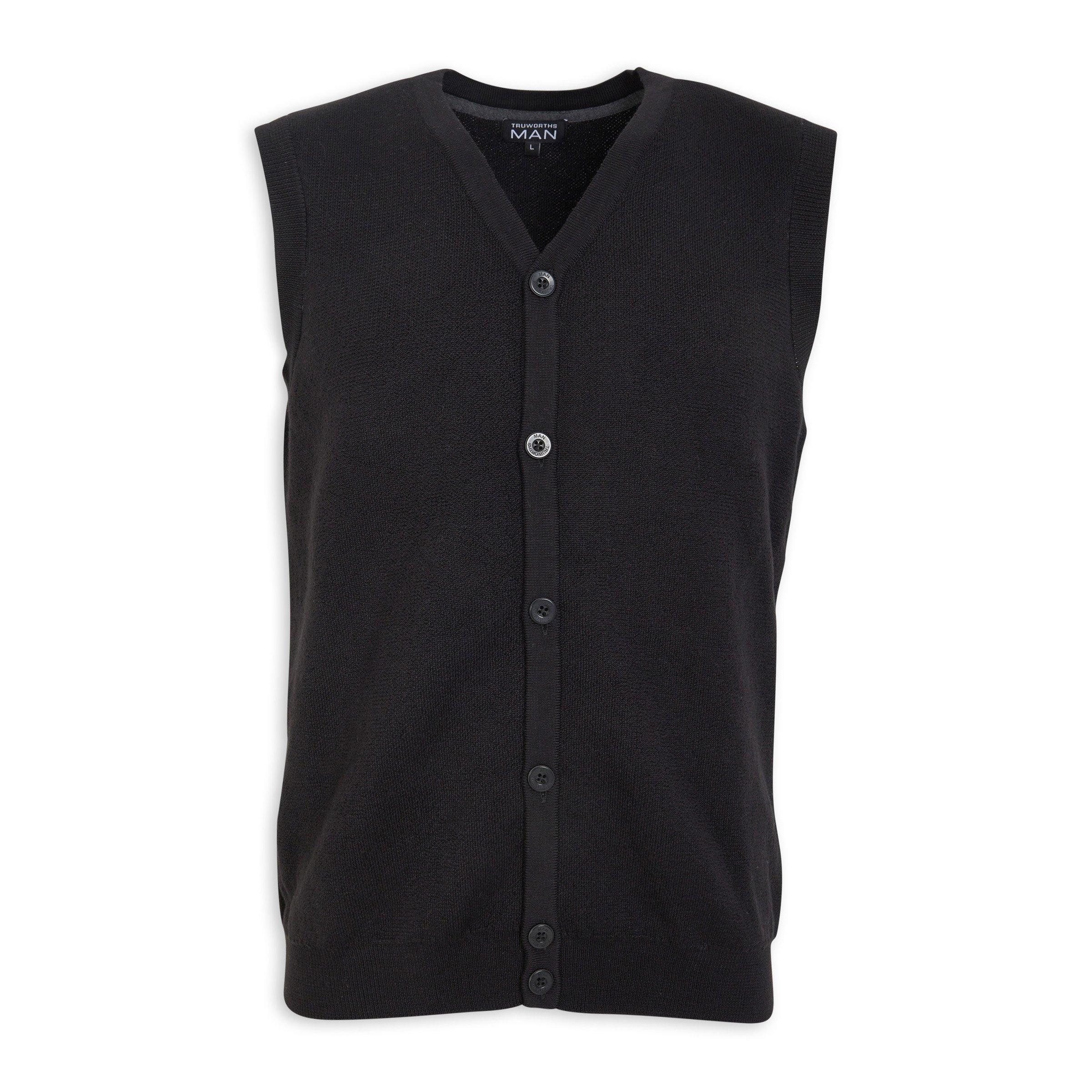 Black Sleeveless Cardigan (3129610) | Truworths Man