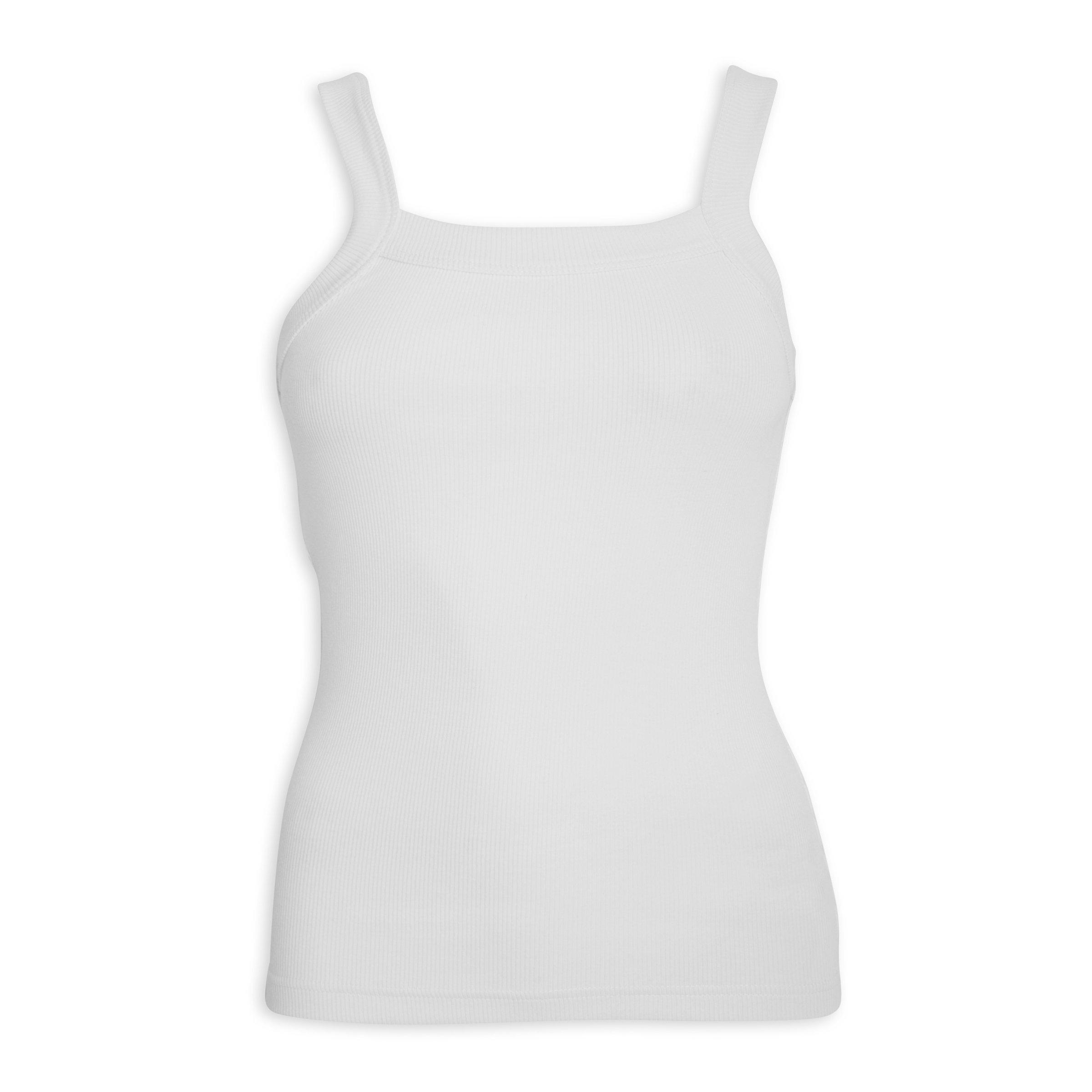 White Ribbed Vest (3129633) | Identity