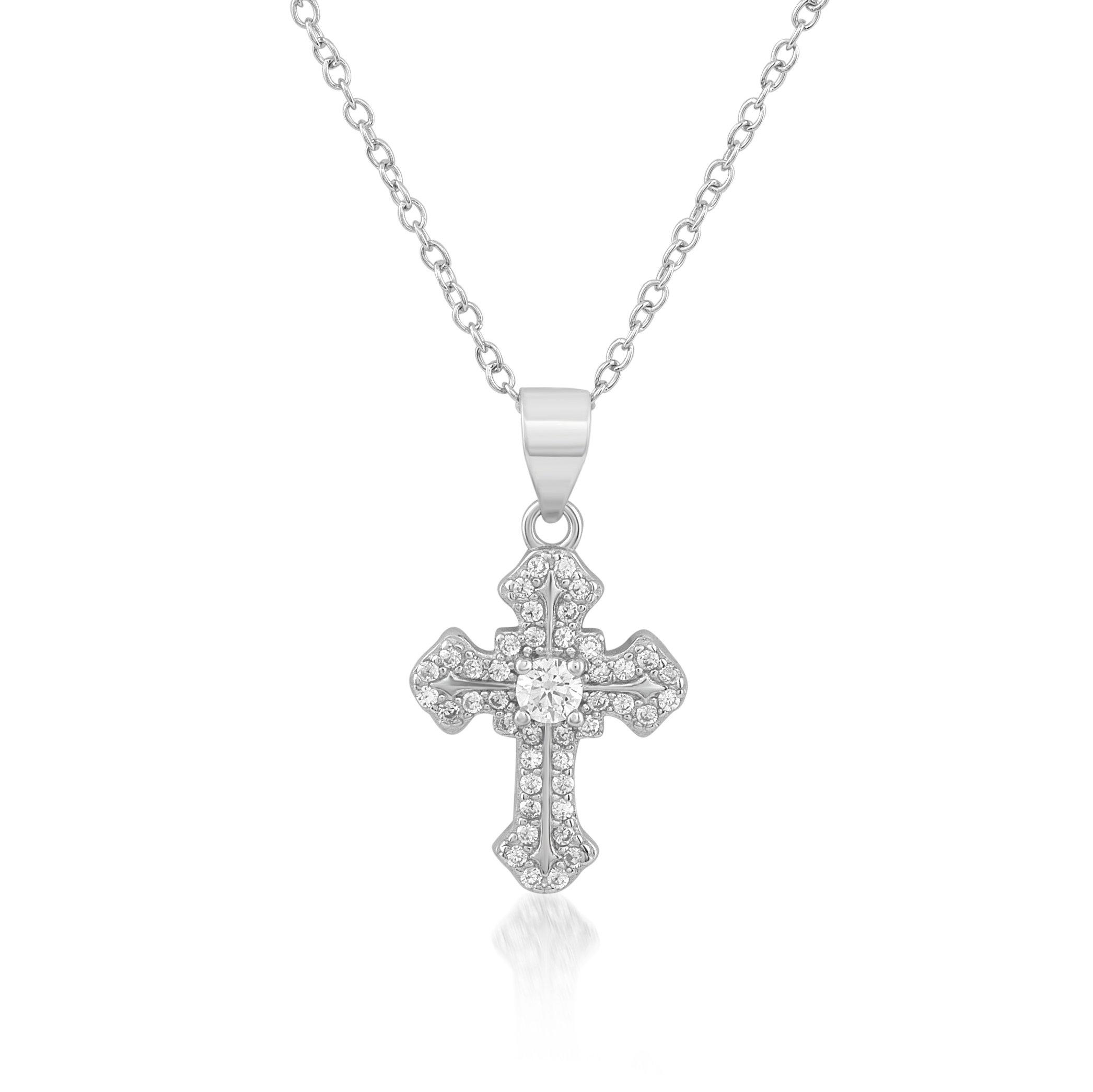 Silver Small Ornate Cross Pendant (3129678) | Sterling Silver