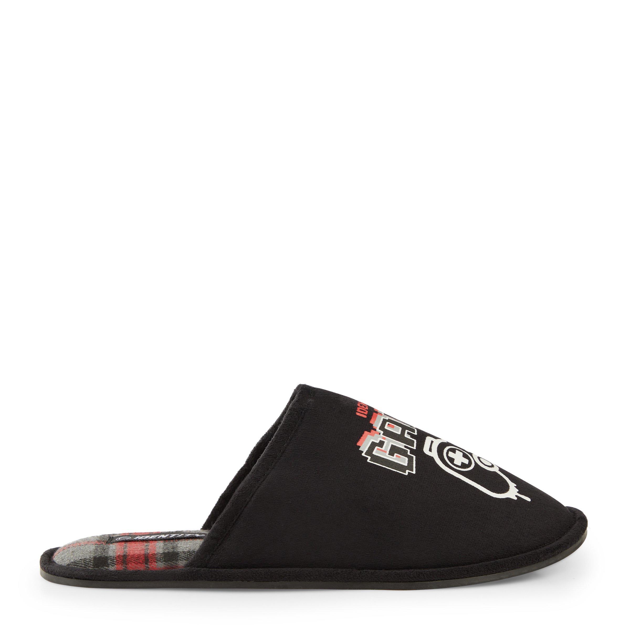 mens black mule slippers