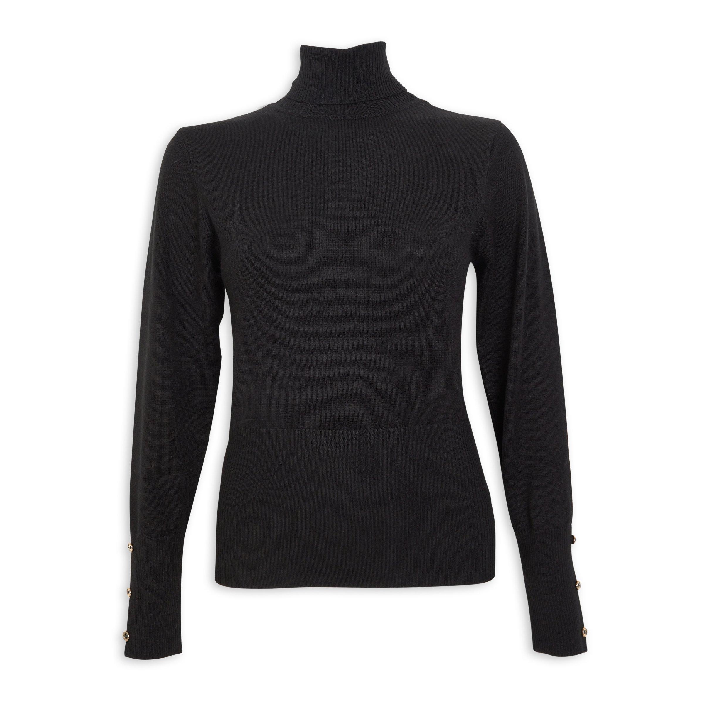 Black Polo Neck Knit Top (3132217) | Inwear