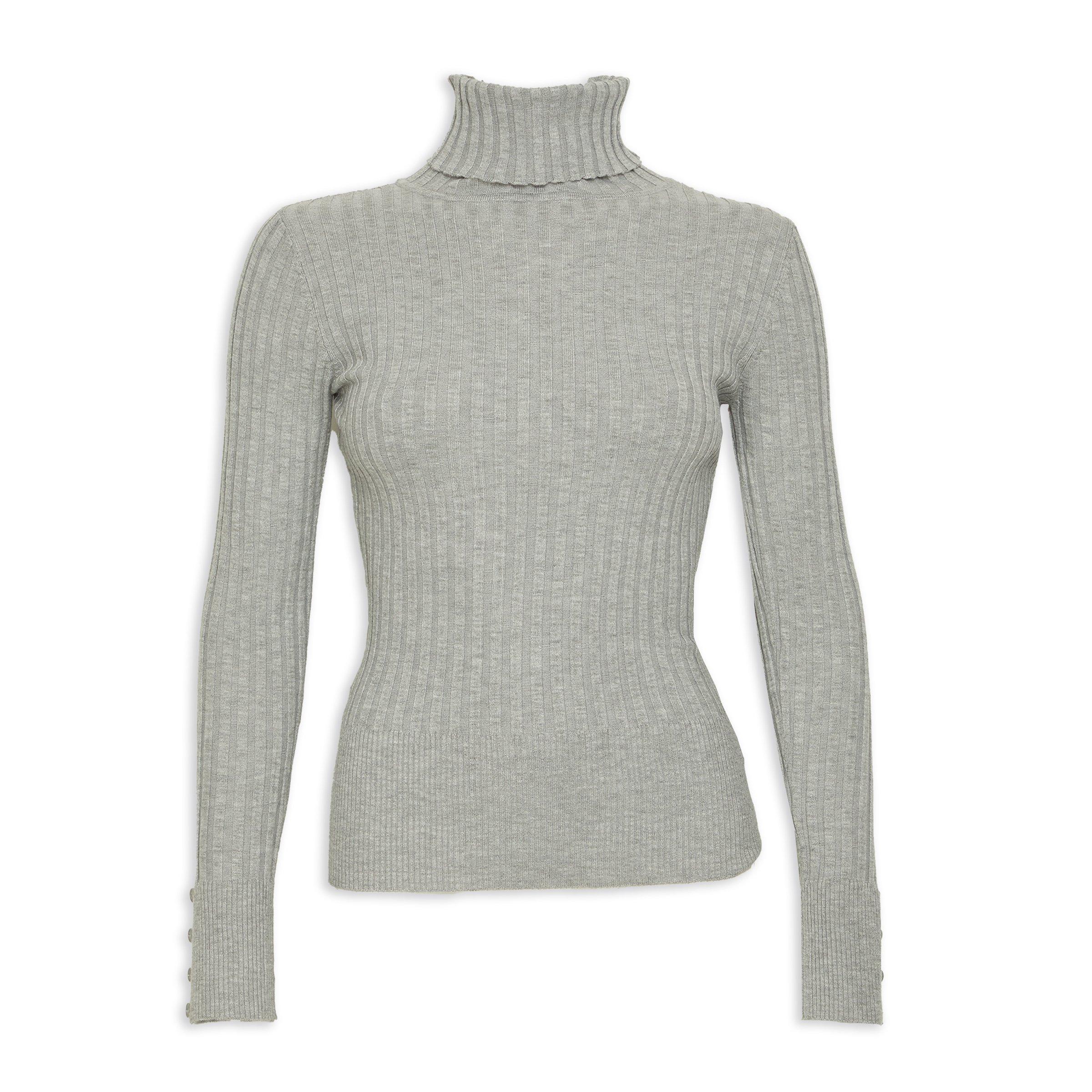 Grey Polo Neck Knit Top (3132716) | OUTBACK RED