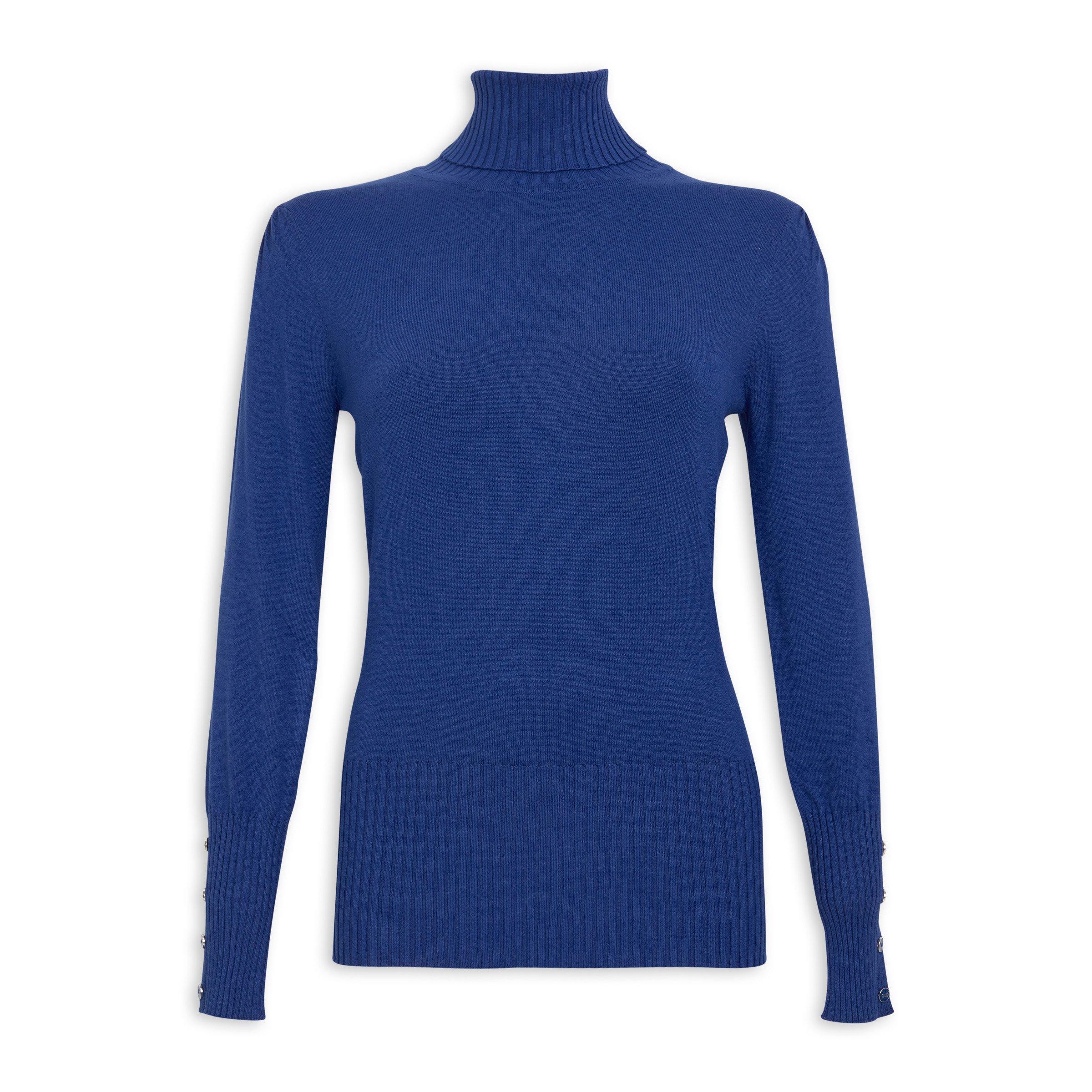 Blue Polo Neck Knit Top (3134092) | Truworths