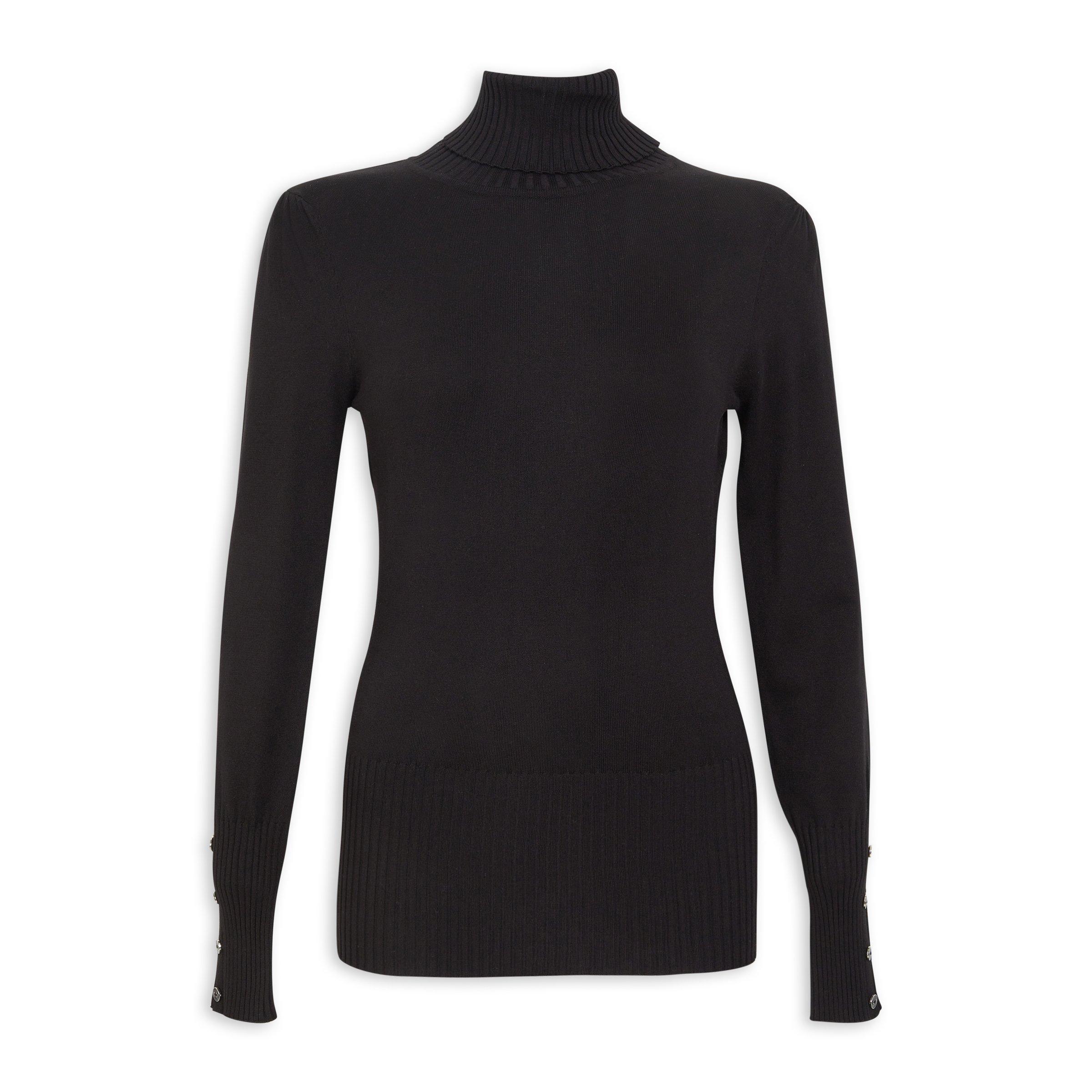 Black Polo Neck Knit Top (3134140) | Truworths