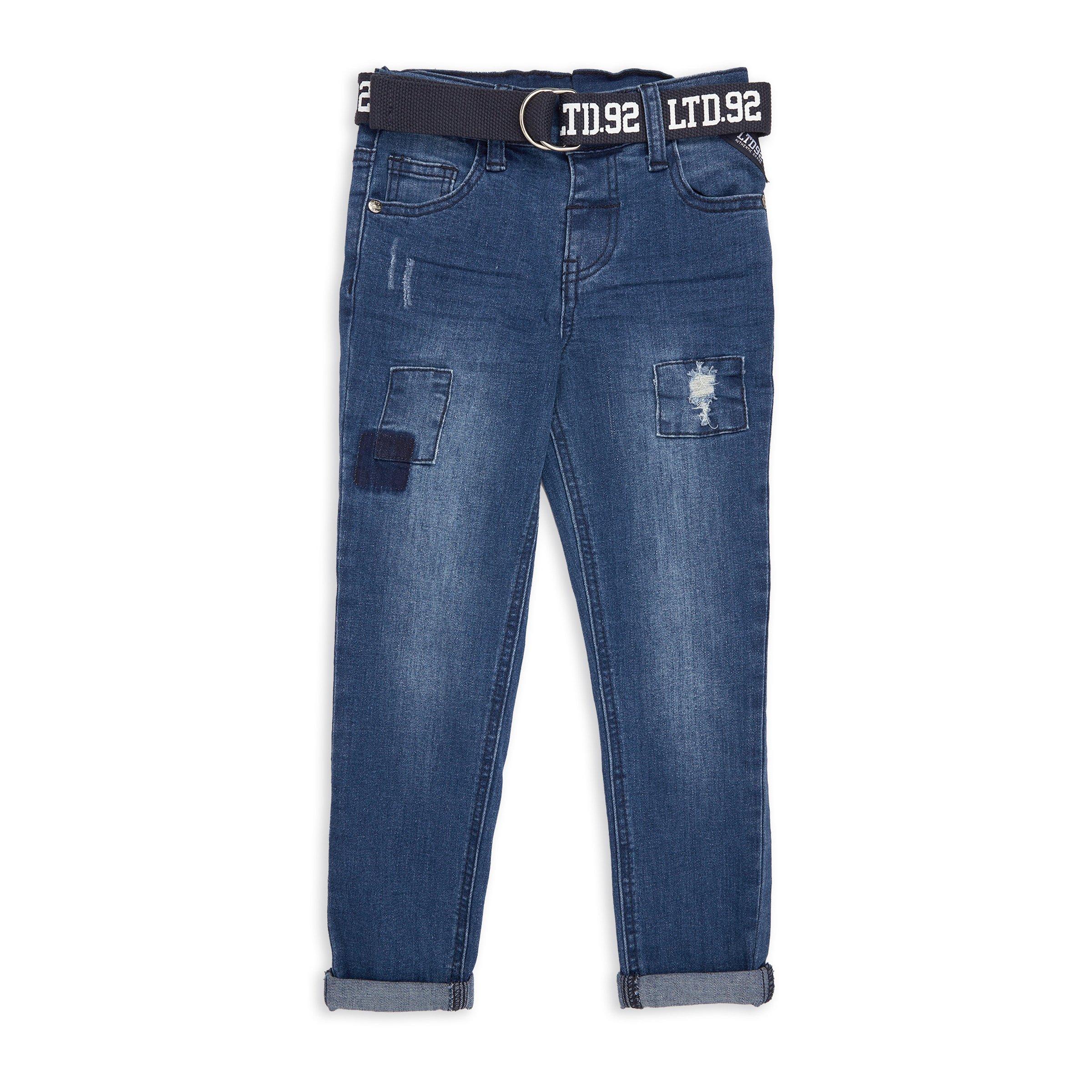 Kid Boy Indigo Belted Skinny Jeans (3134171) | LTD Kids