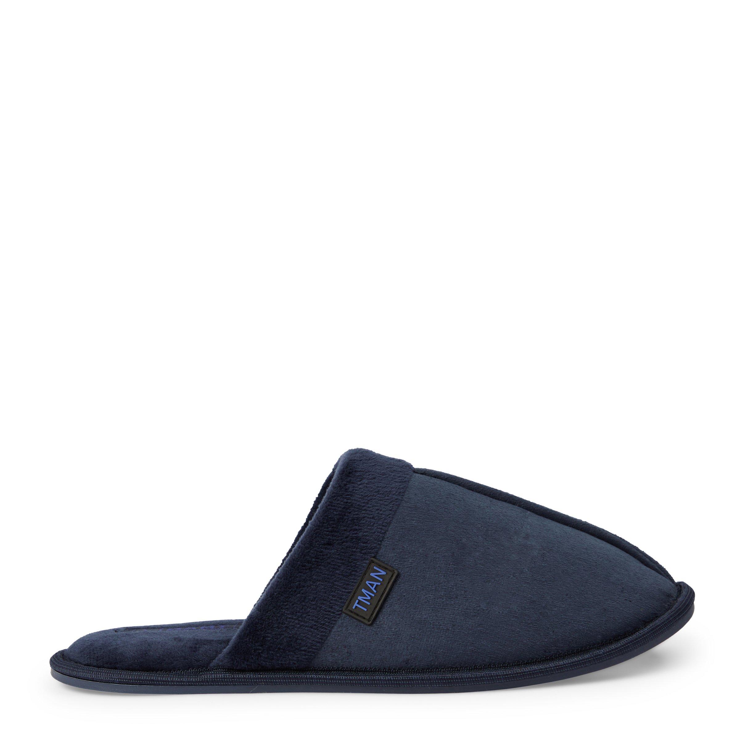 mens navy mule slippers