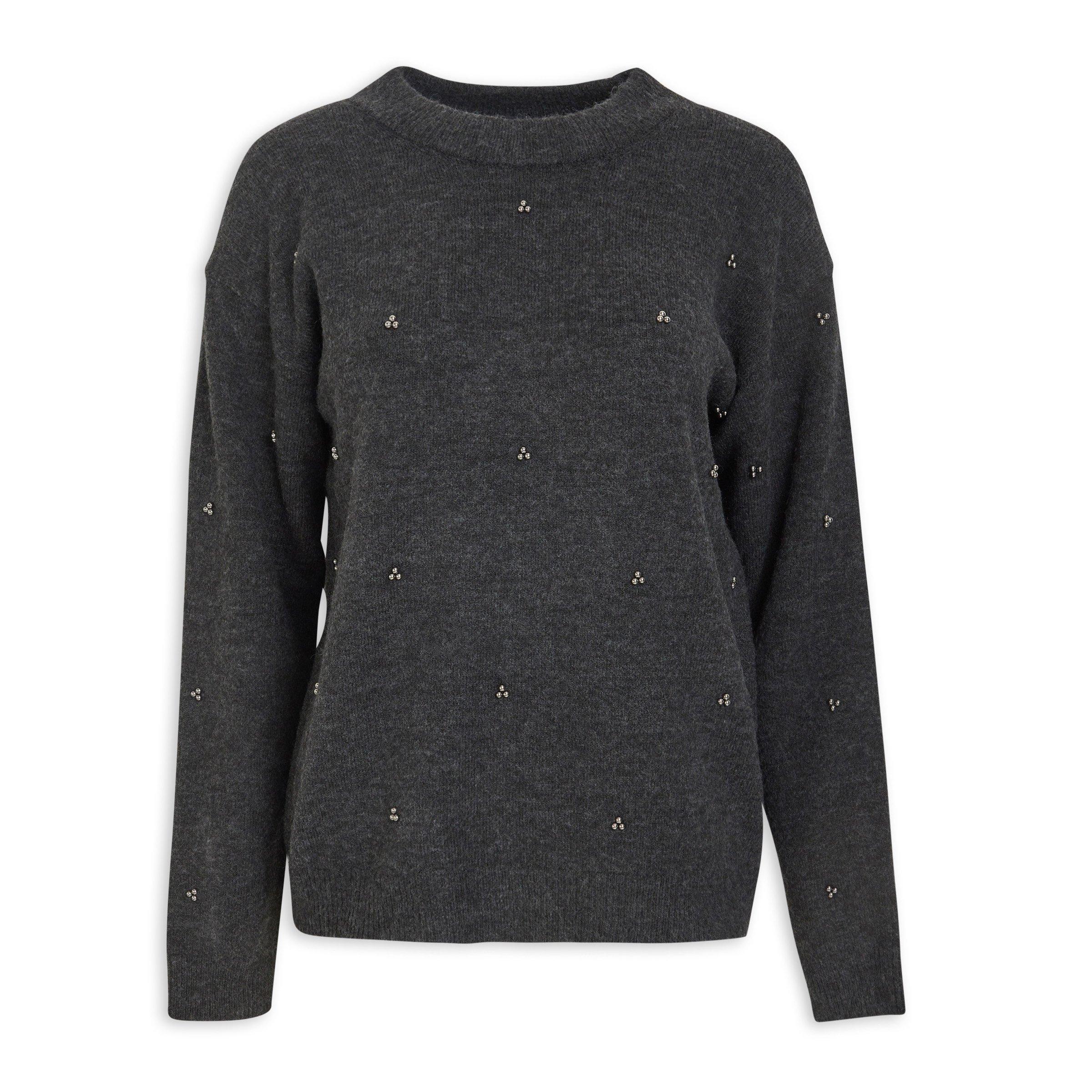 Grey Beaded Sweater (3134322) | Truworths
