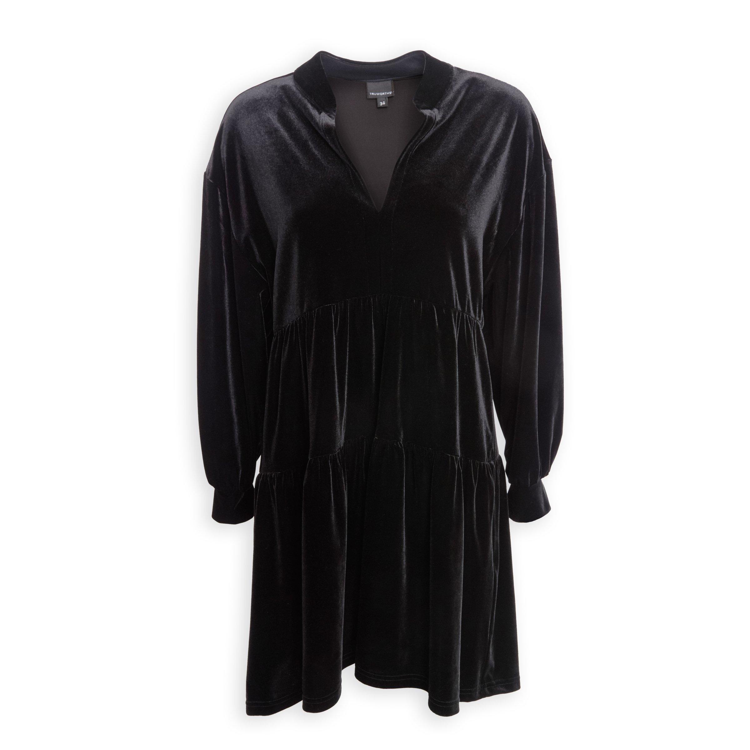 Buy Truworths Black Velour Tunic Dress Online | Truworths