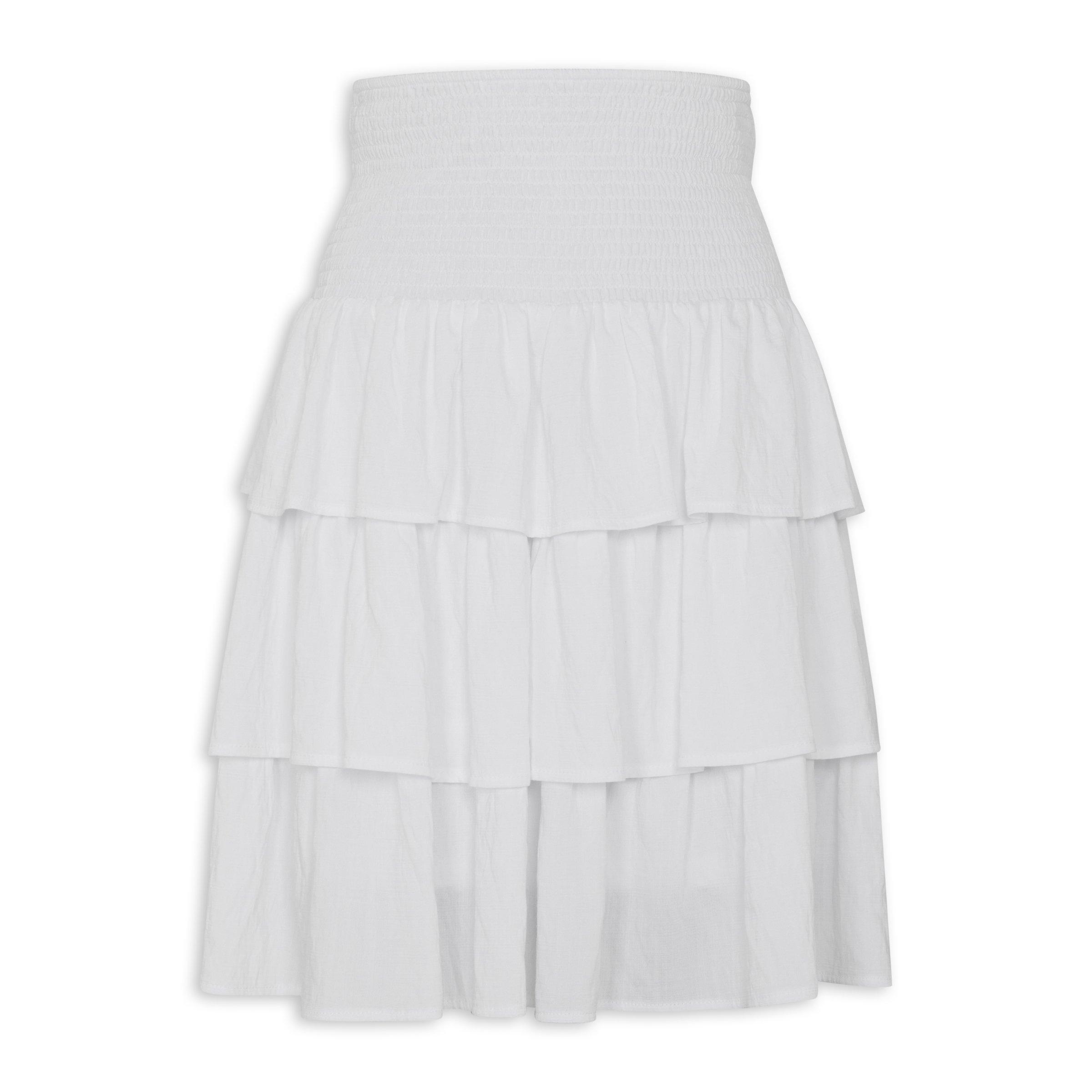 White Tiered Skirt (3136368) | Truworths