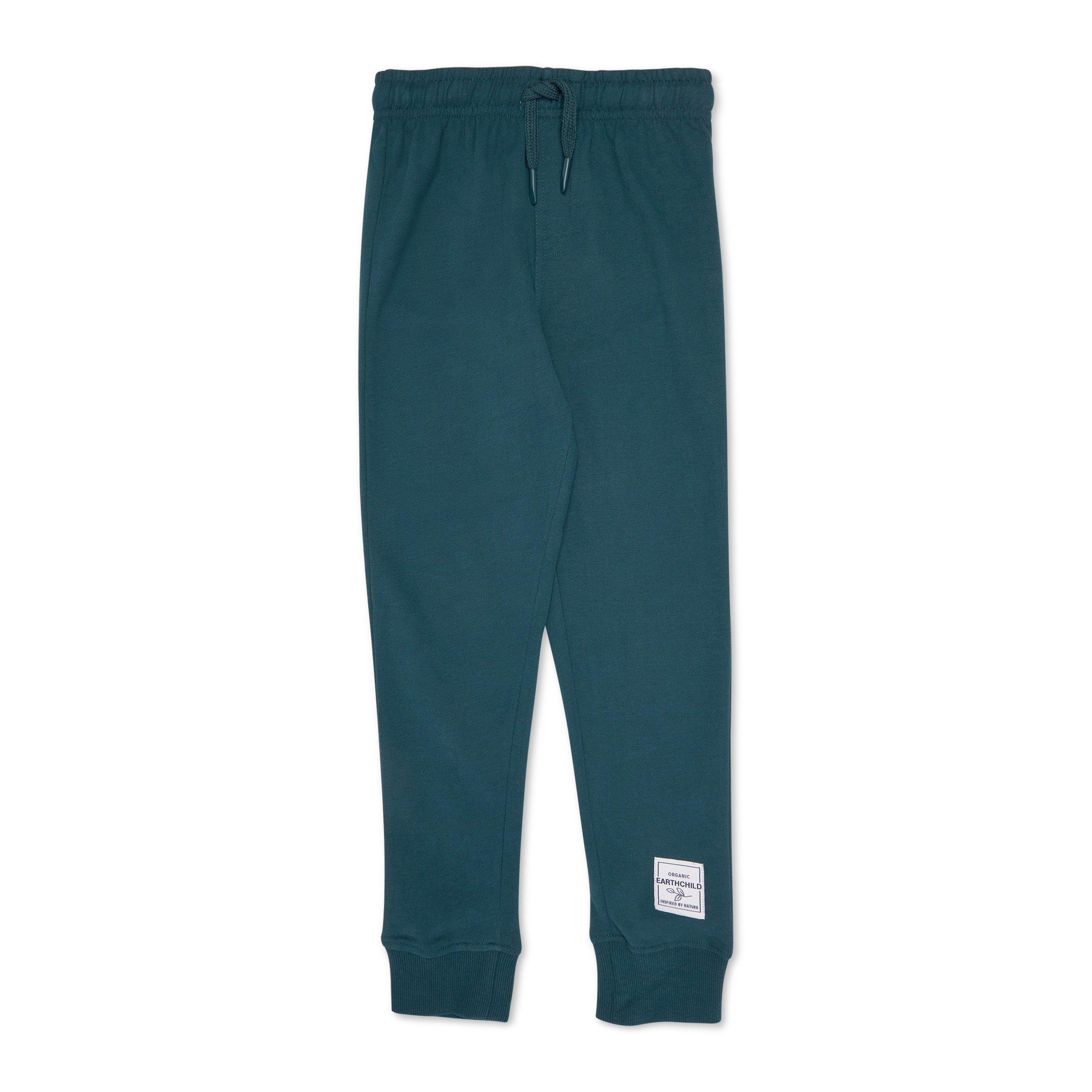 Kid Boys Teal Organic Jogger Pants (3136493) | Earthchild