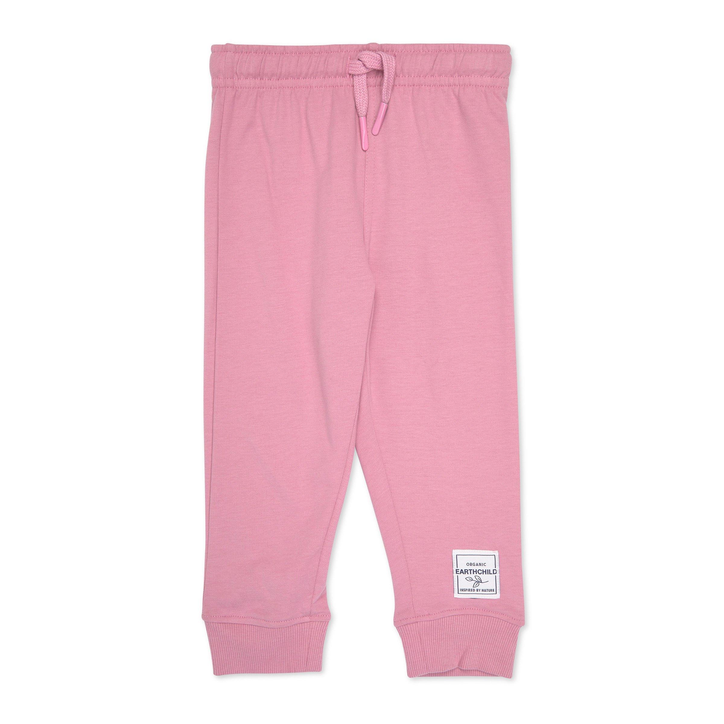 Baby Girls Pink Organic Jogger Pants (3136543) | Earthchild