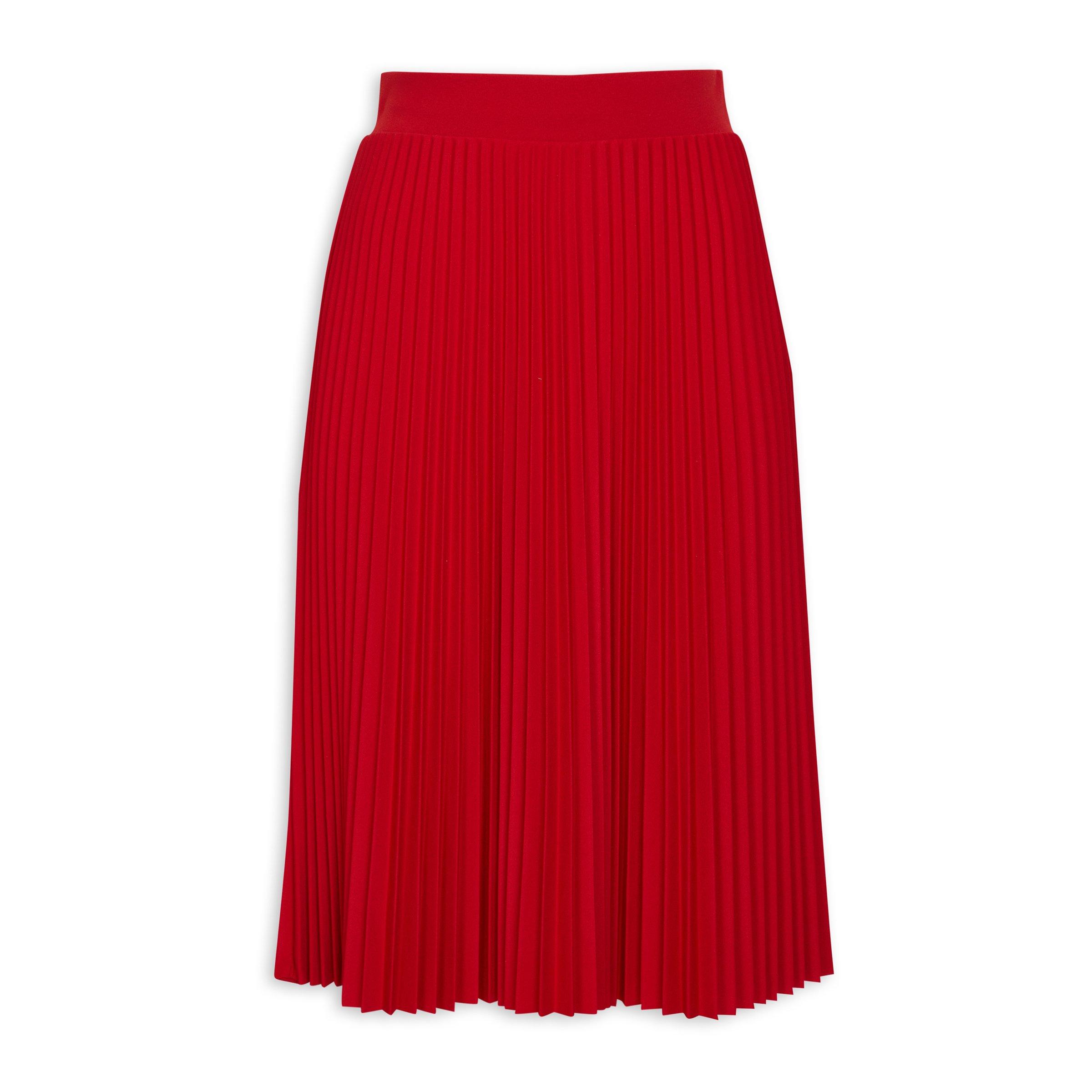 Red Pleated Skirt (3136832) | Identity