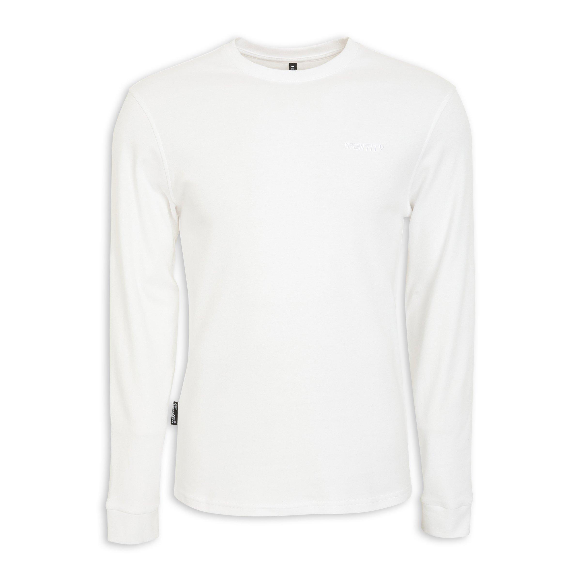 Plain White Long Sleeve T-shirt (3136862) | Identity