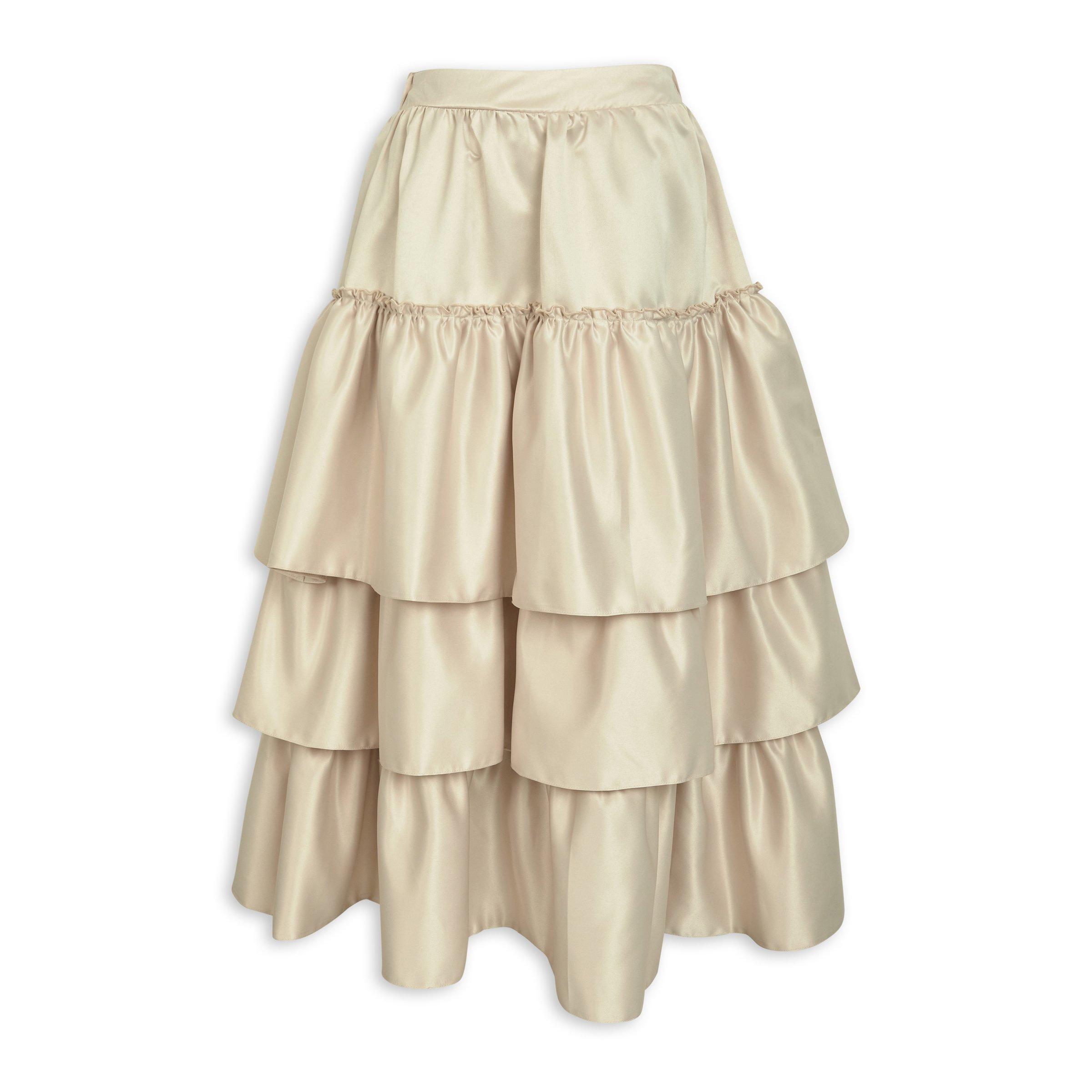 Champagne Tiered Skirt (3136873) | Emily Moon