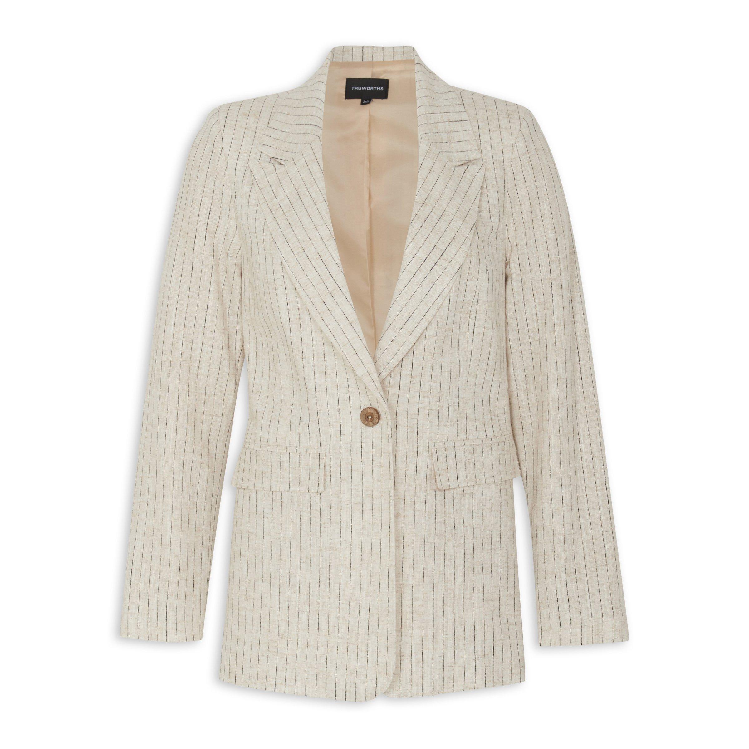 Beige Stripe Blazer (3136898) | Truworths