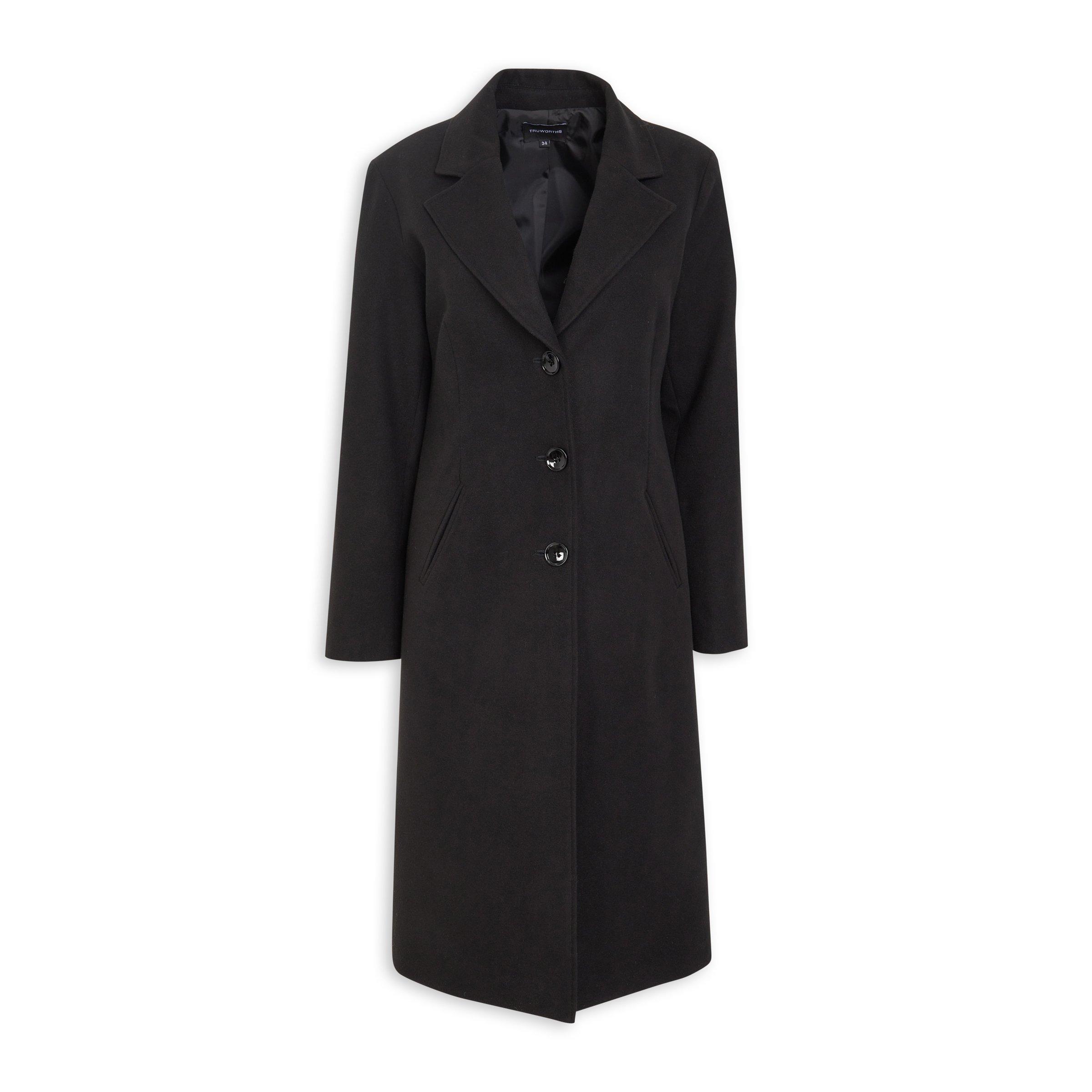 Black Minimal Coat (3138825) | Truworths