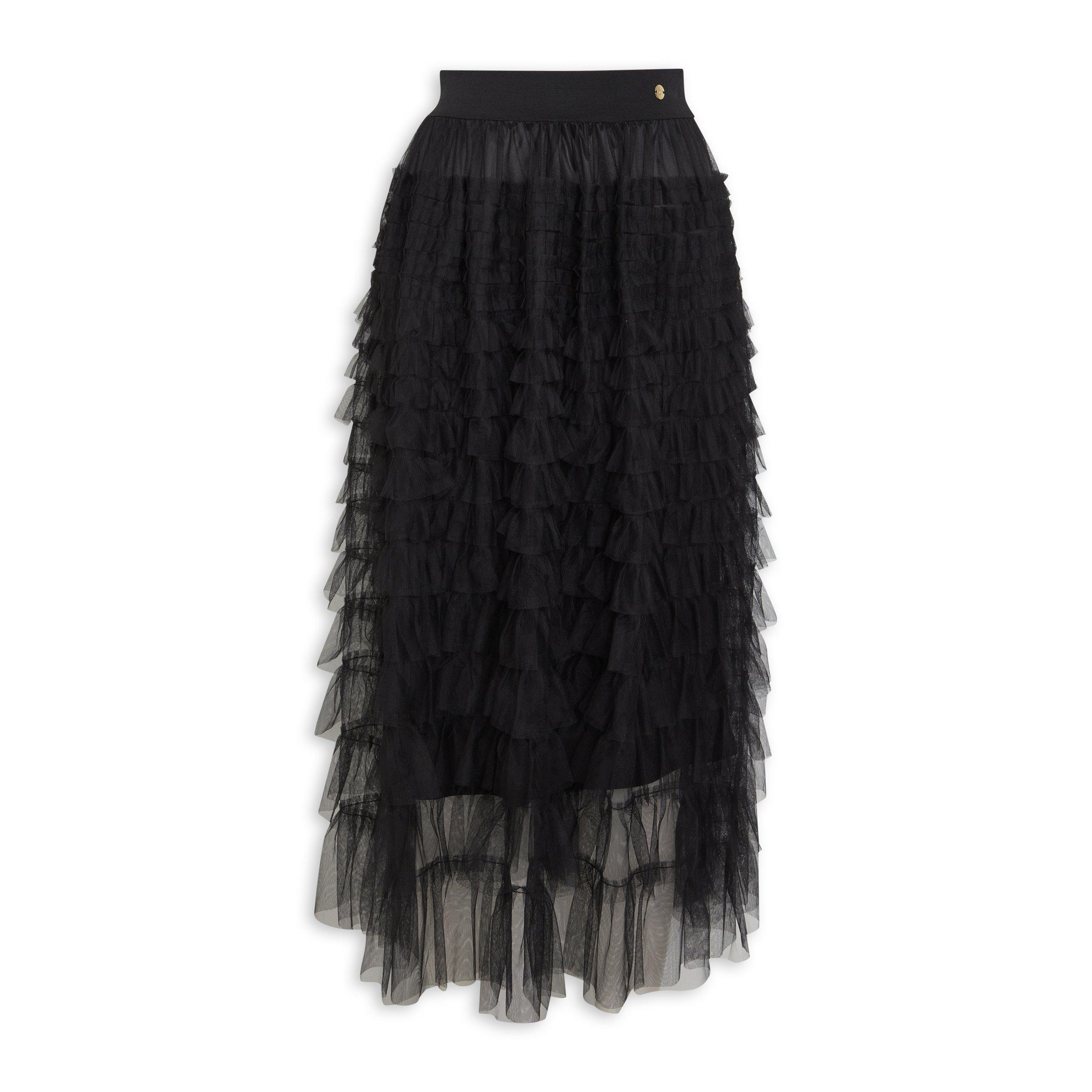 Black Tiered Skirt (3139301) | LTD Woman