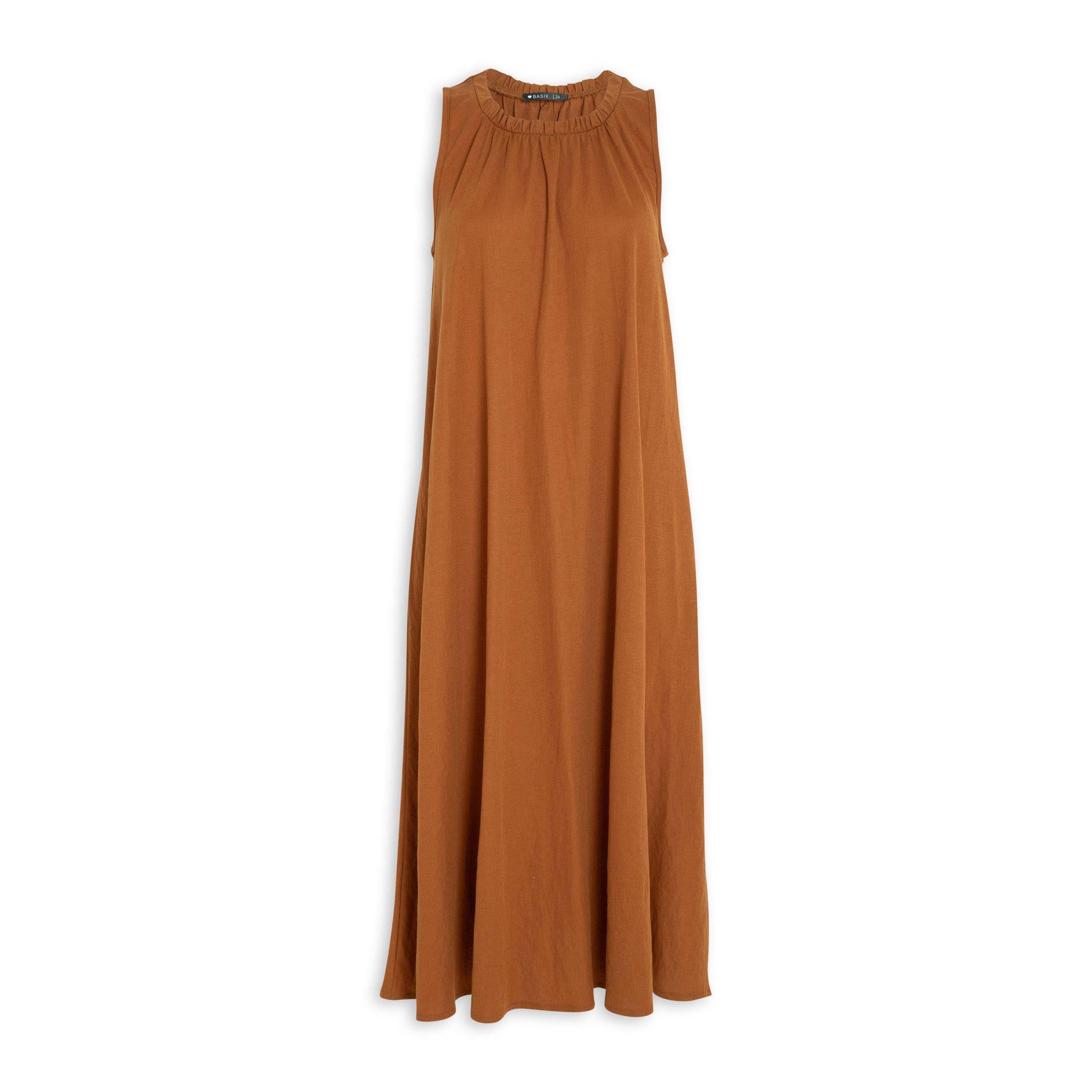 Burnt Orange Trapeze Dress (3139625) | Basix