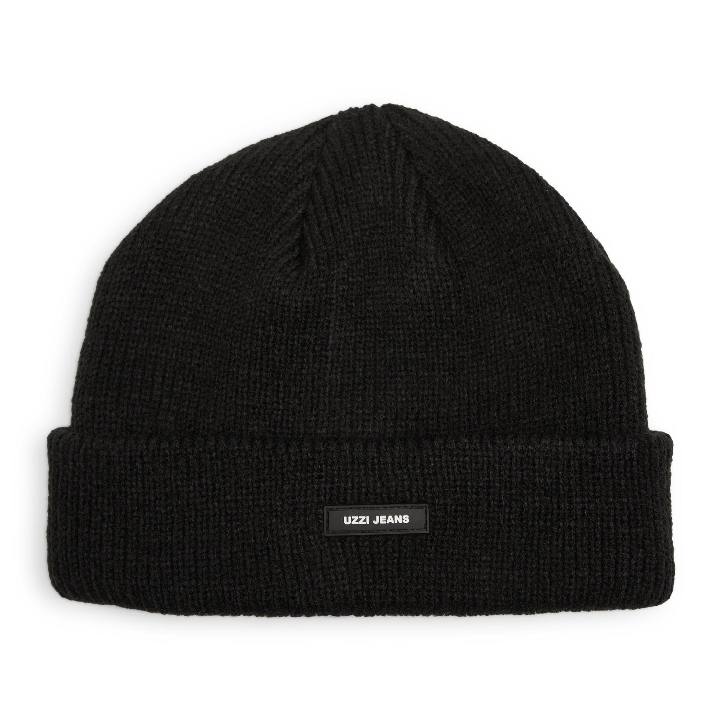 Black Roll-Up Beanie (3139783) | UZZI