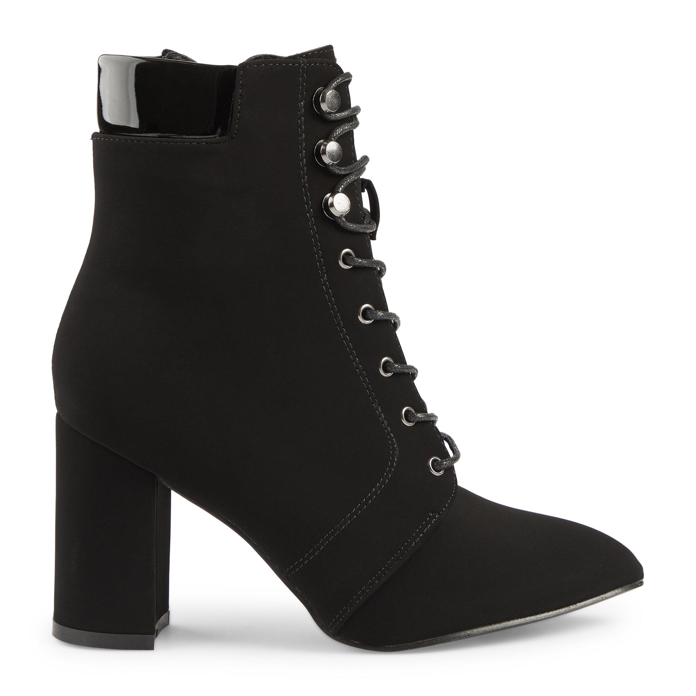 Black Heeled Military Boot (3139918) | Truworths