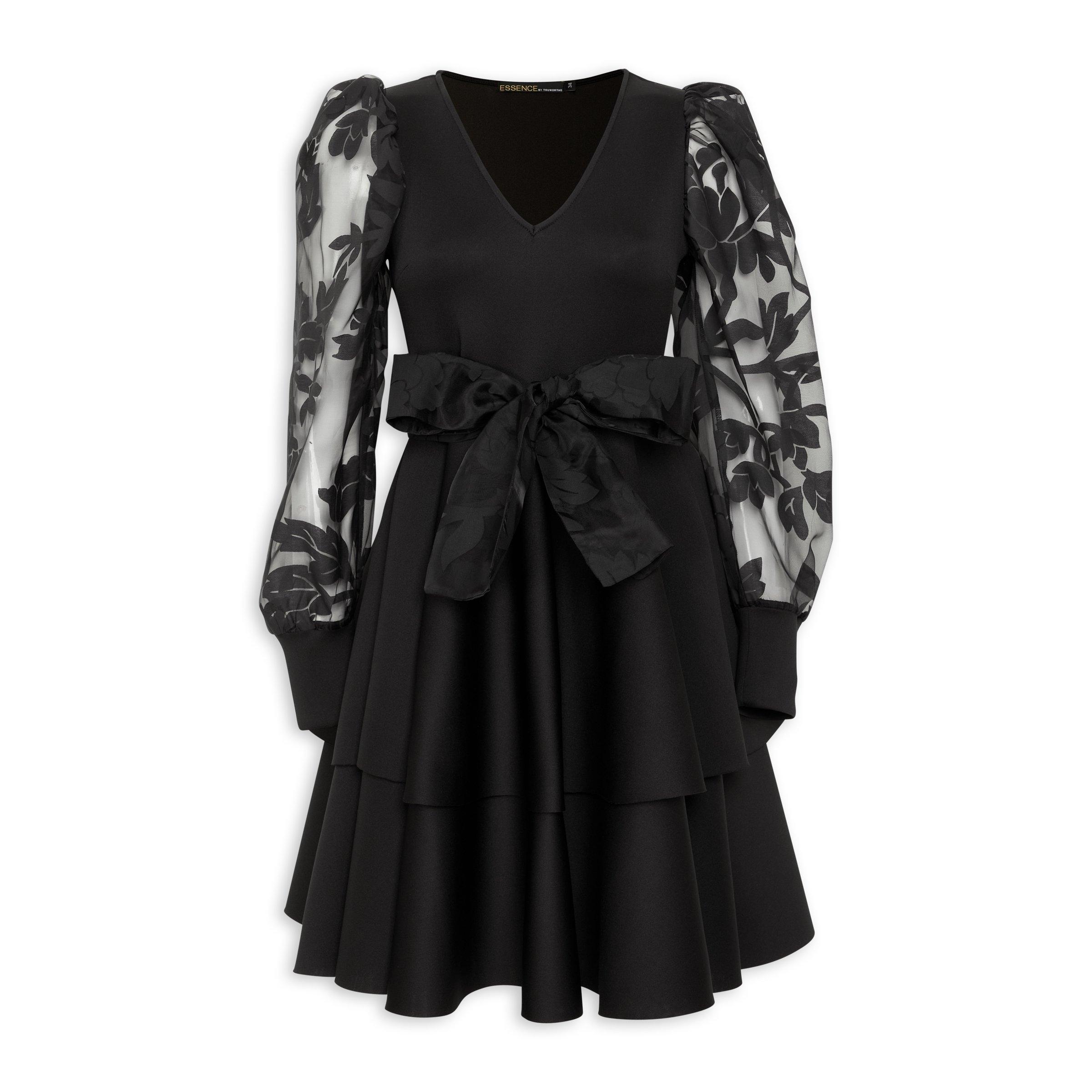Black Tiered Dress (3140097) | Essence