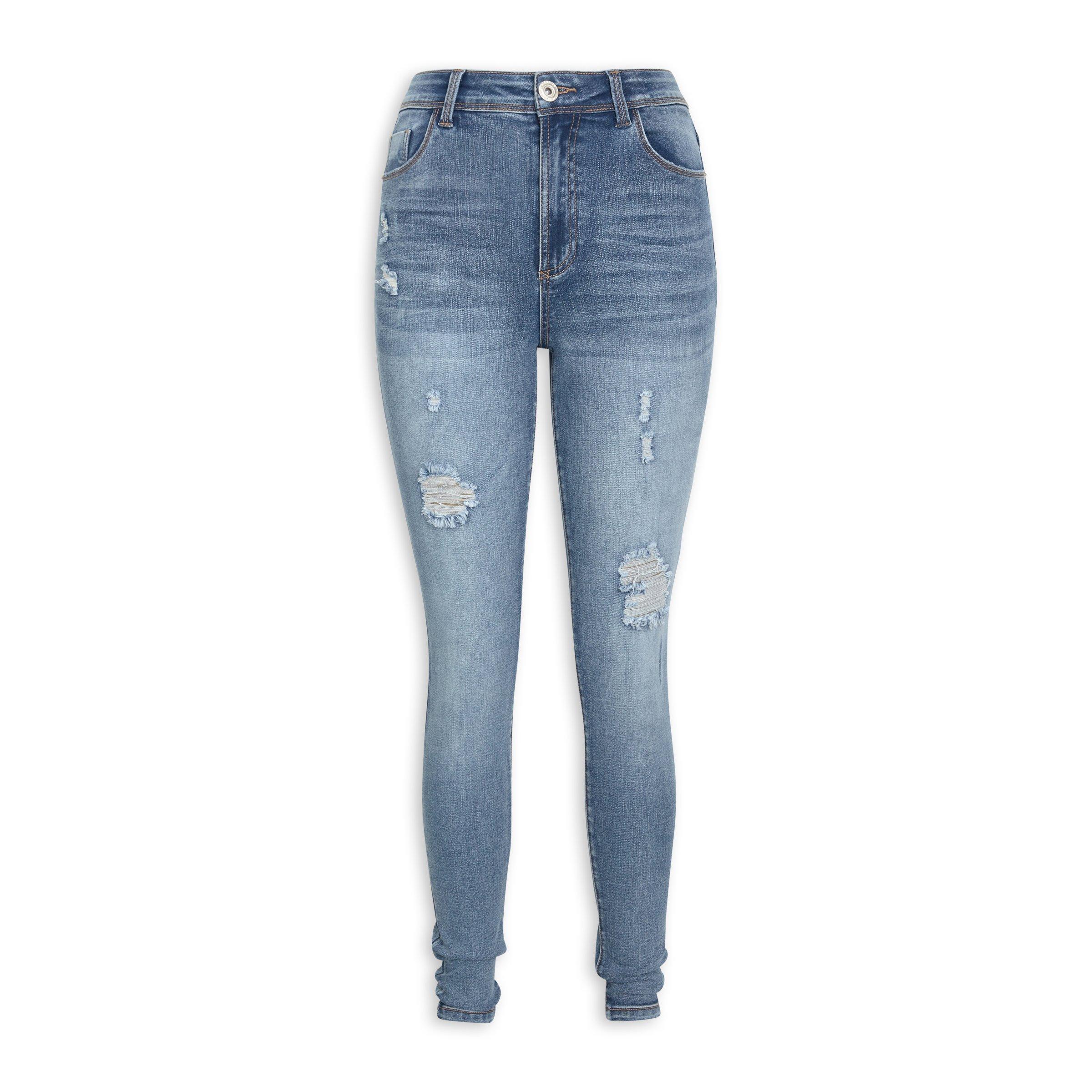 EVERLY LIGHT WASH RIPPED DENIM