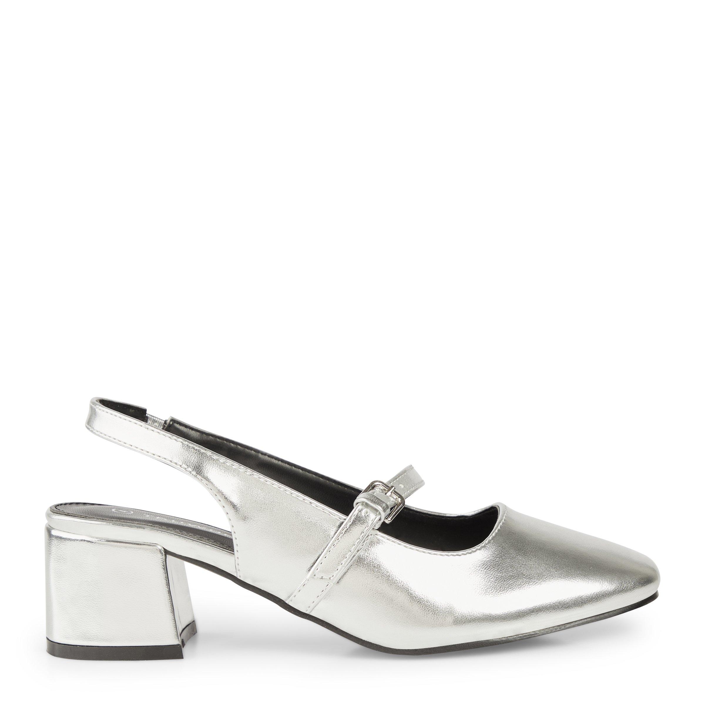 Silver Slingback Heels (3140933) | Truworths