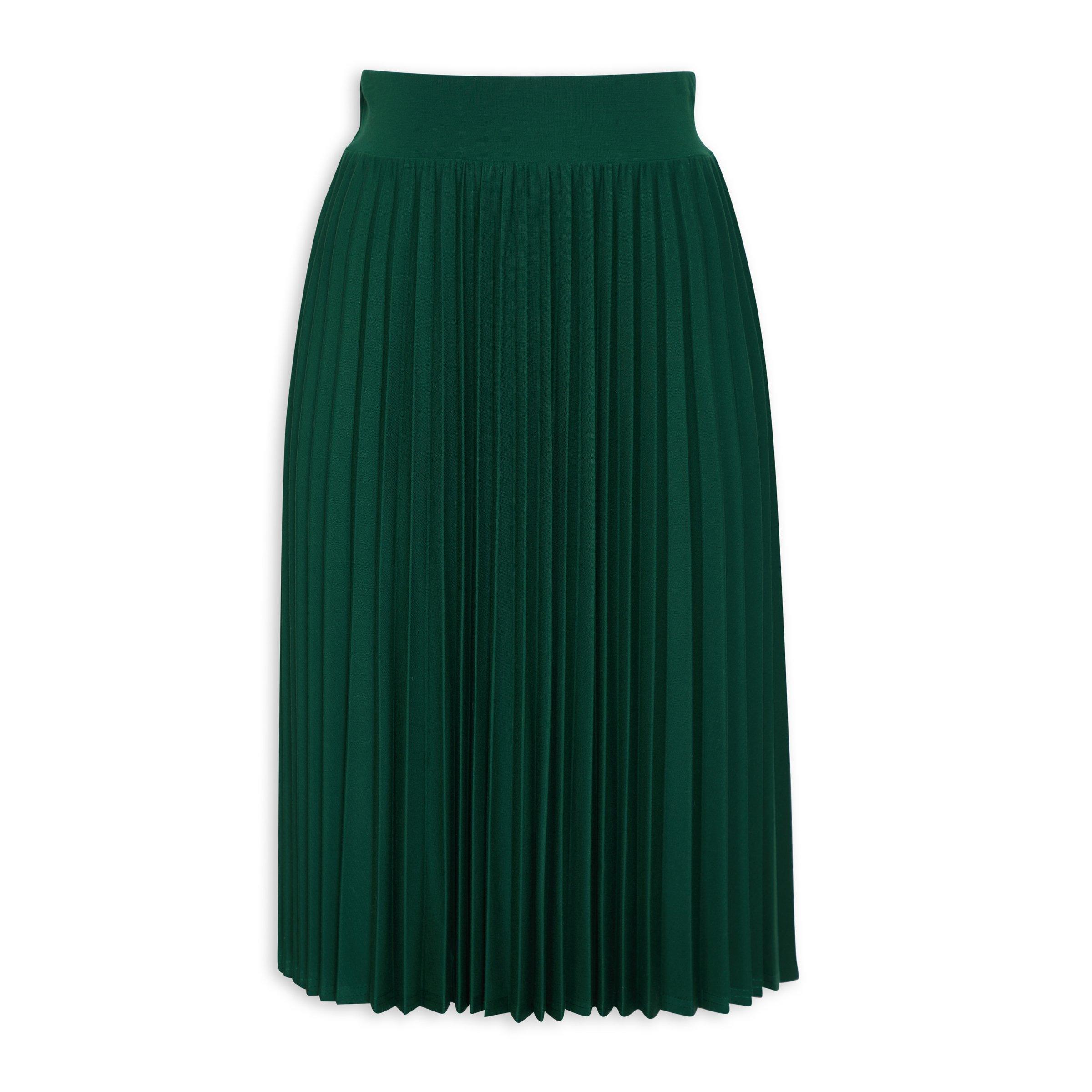 Green Pleated Skirt (3141257) | Identity