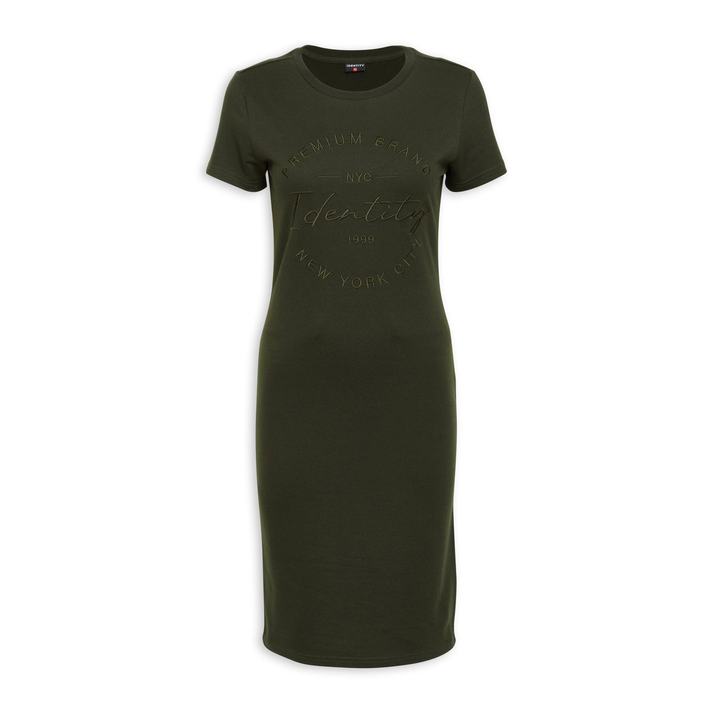 green white polka dot dress