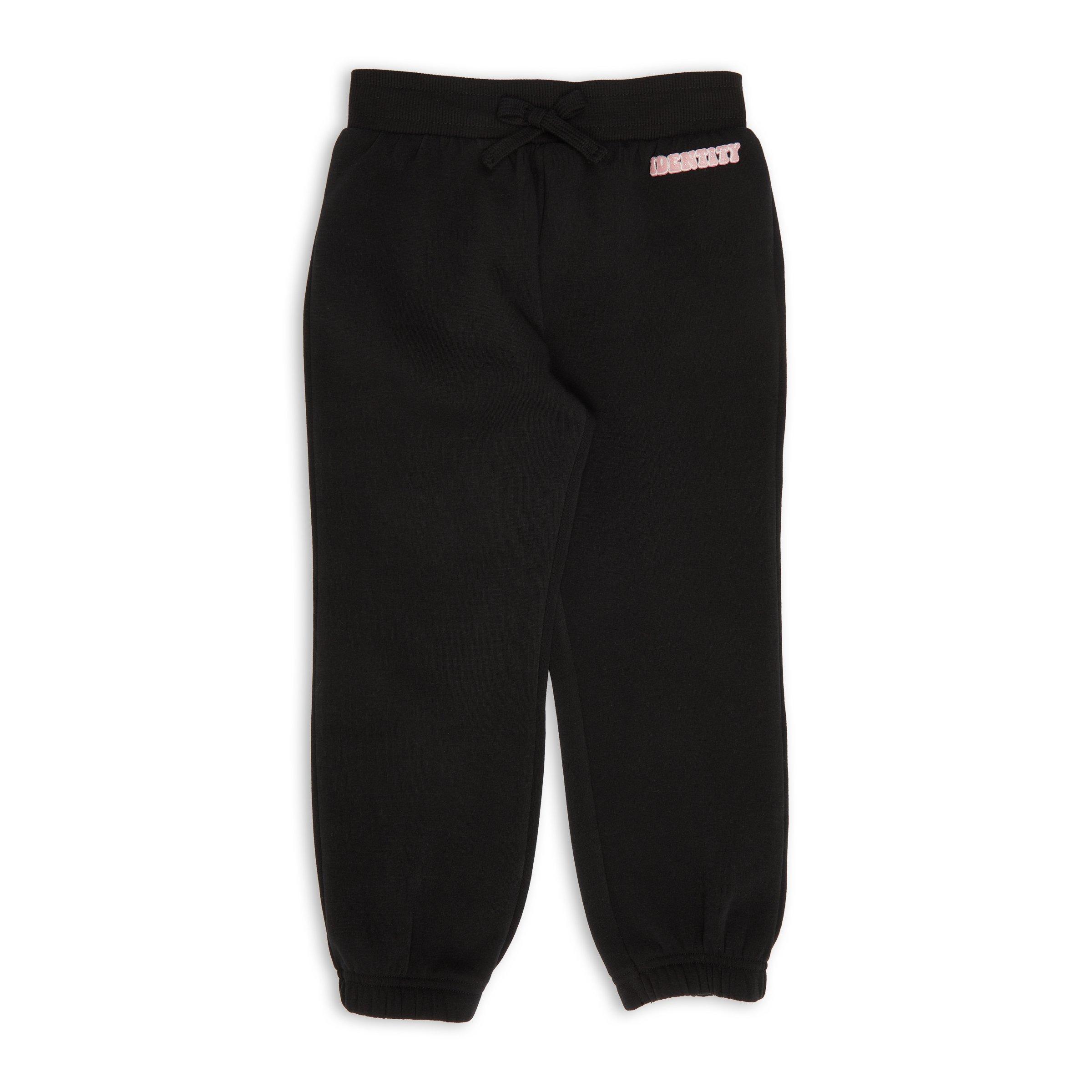 Kid Girl Black Cuffed Jogger (3142287) | Identity