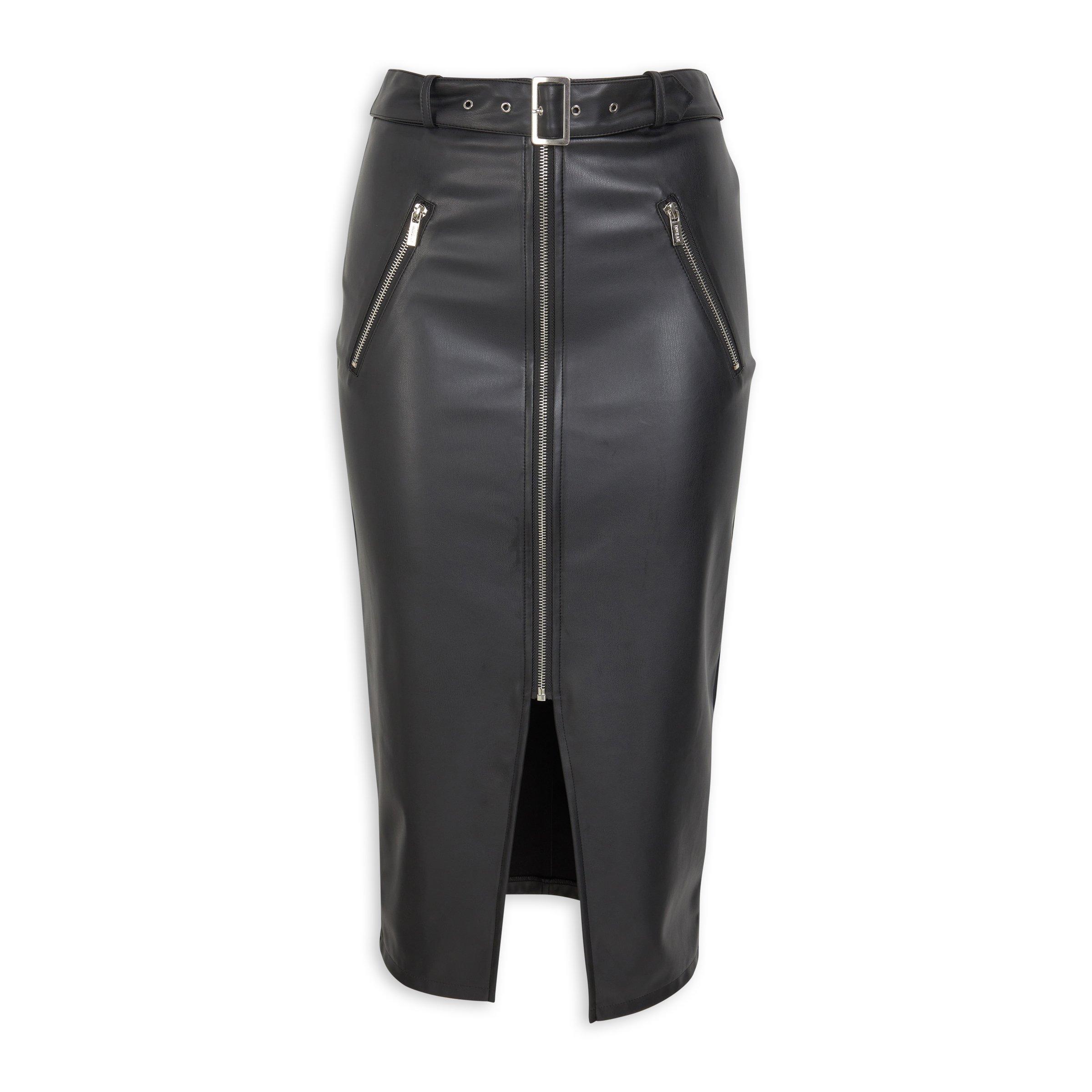 Black Pleather Pencil Skirt (3142518) | Inwear