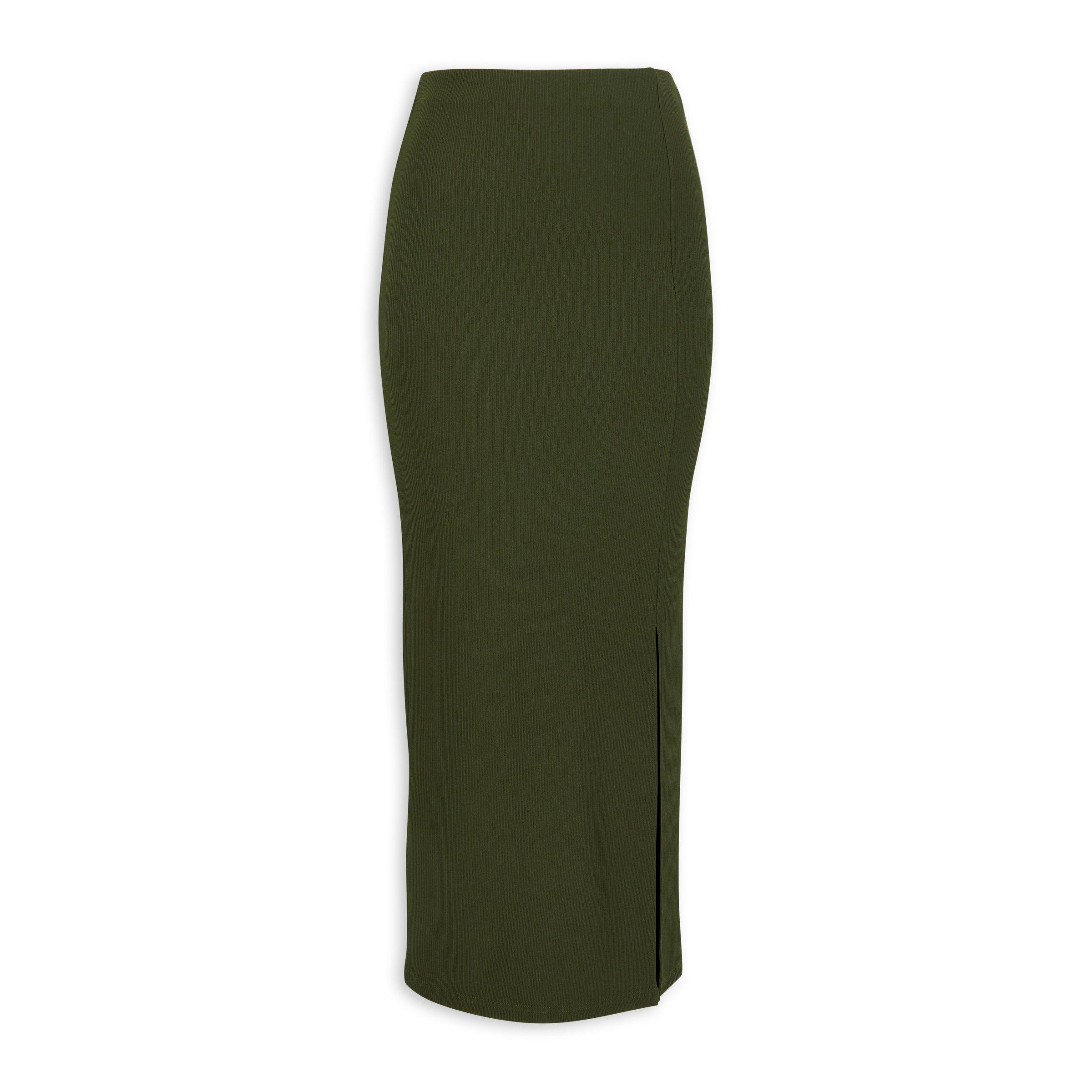 Green Column Skirt (3142918) | Identity