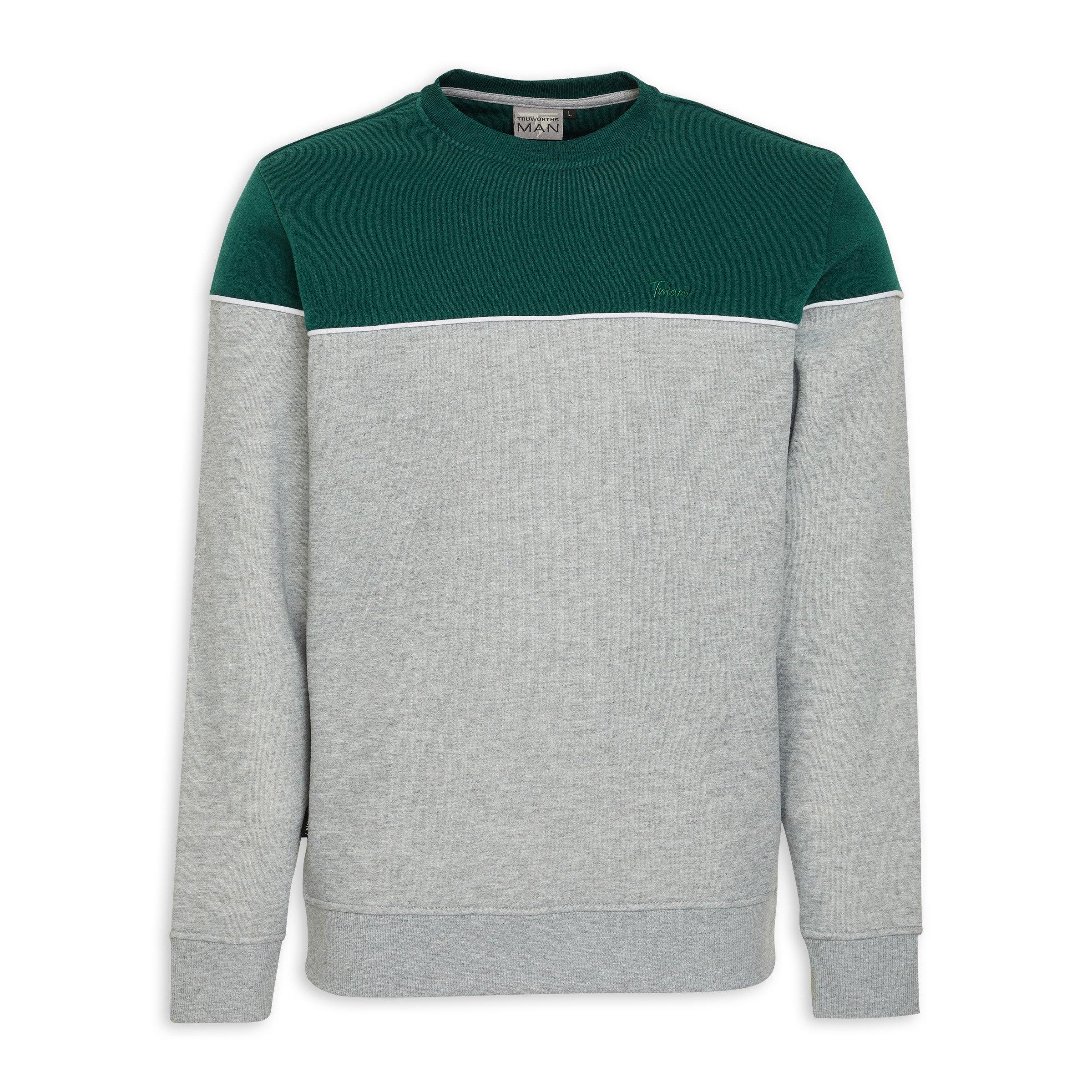 Green Colourblocked Sweat Top (3143713) | Truworths Man