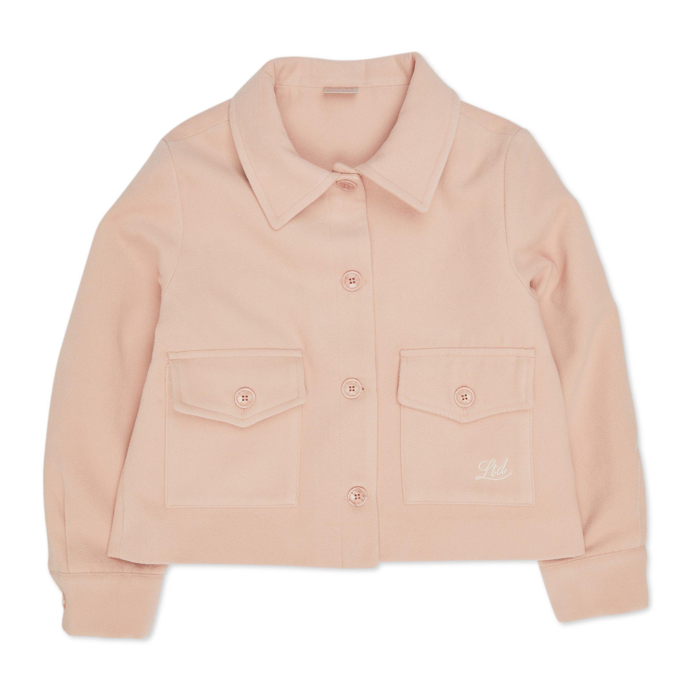 Girls Pink Melton Jacket (3144056) | LTD Kids