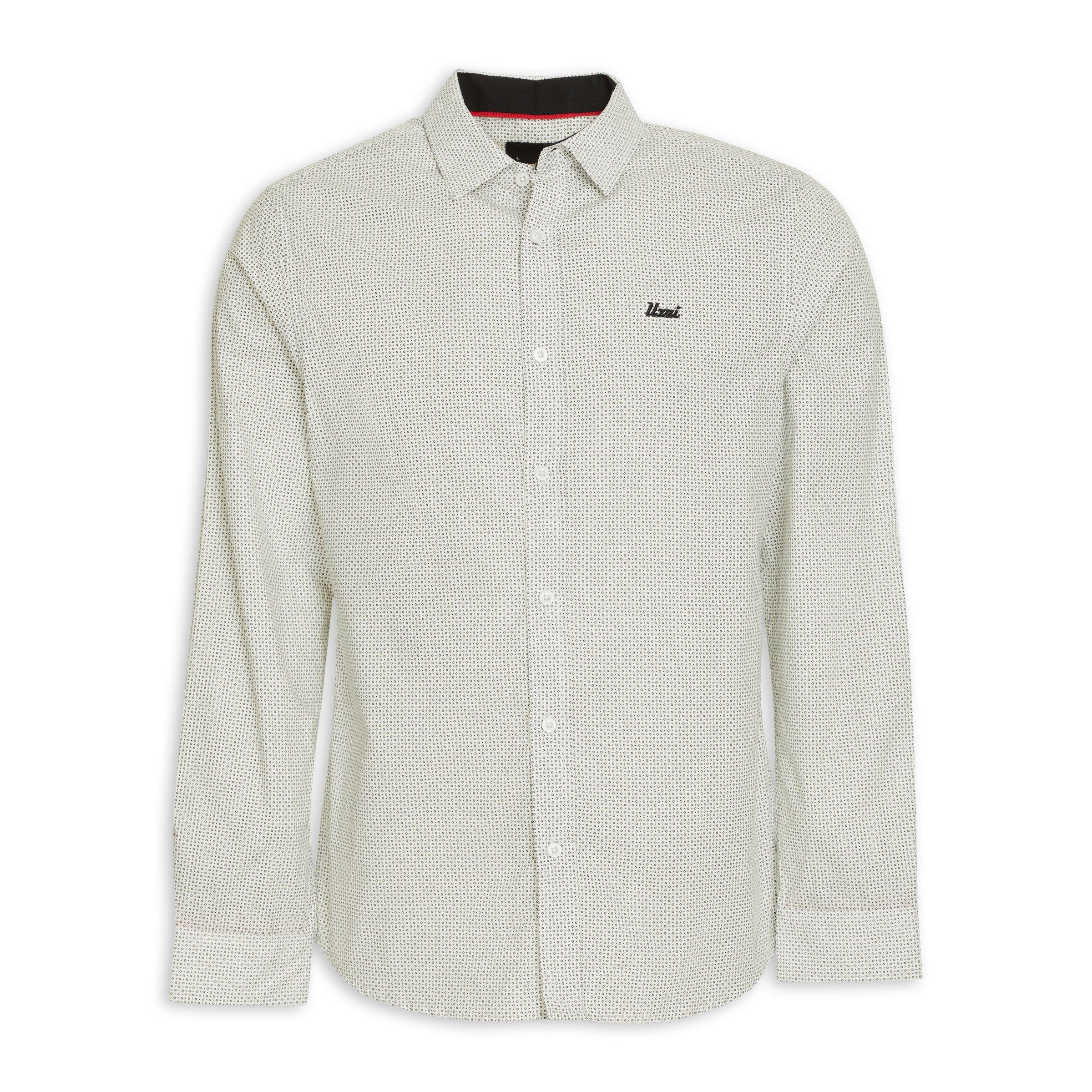 White Geo Print Shirt (3144460) | UZZI