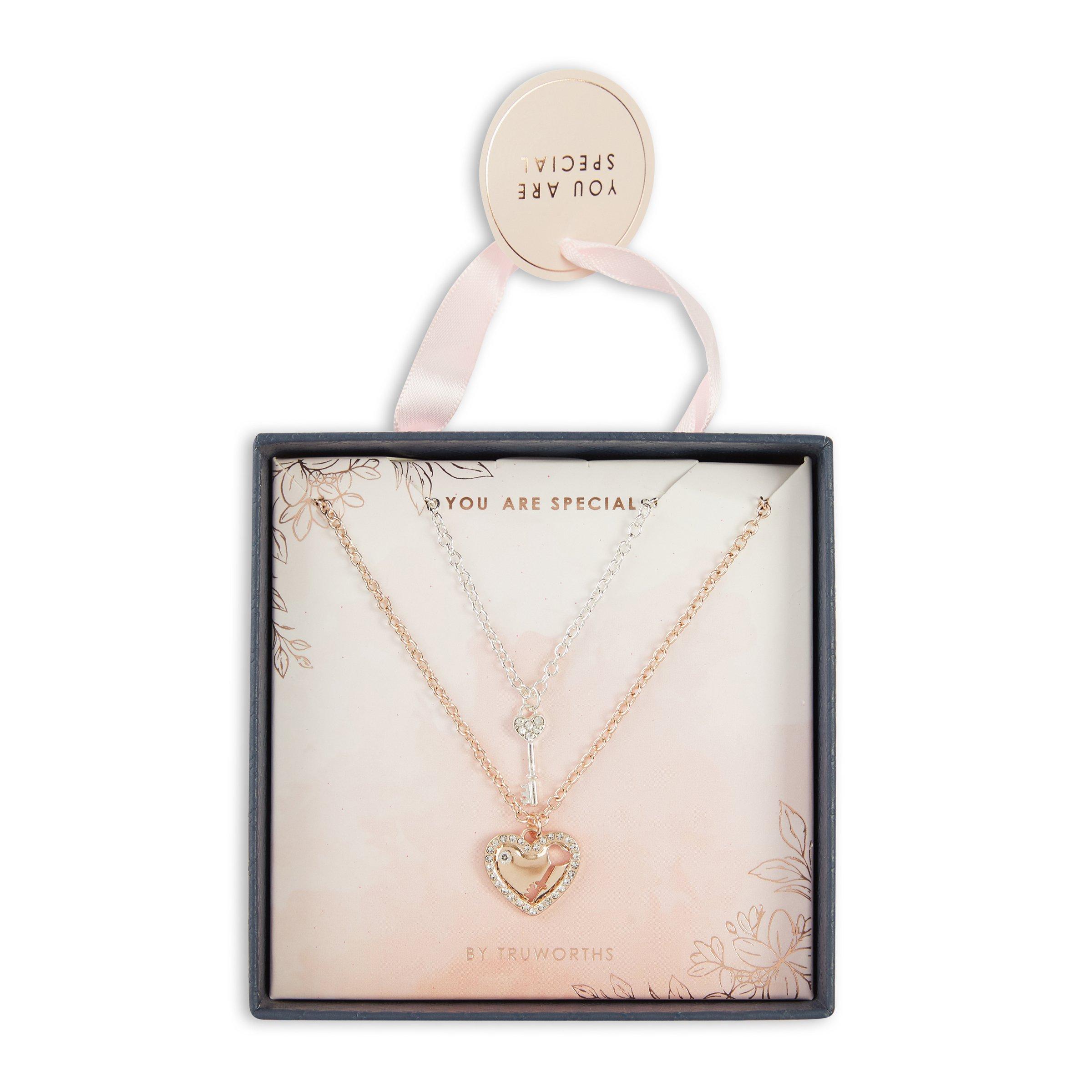 Heart And Key Necklace Gift Set (3144492) Truworths