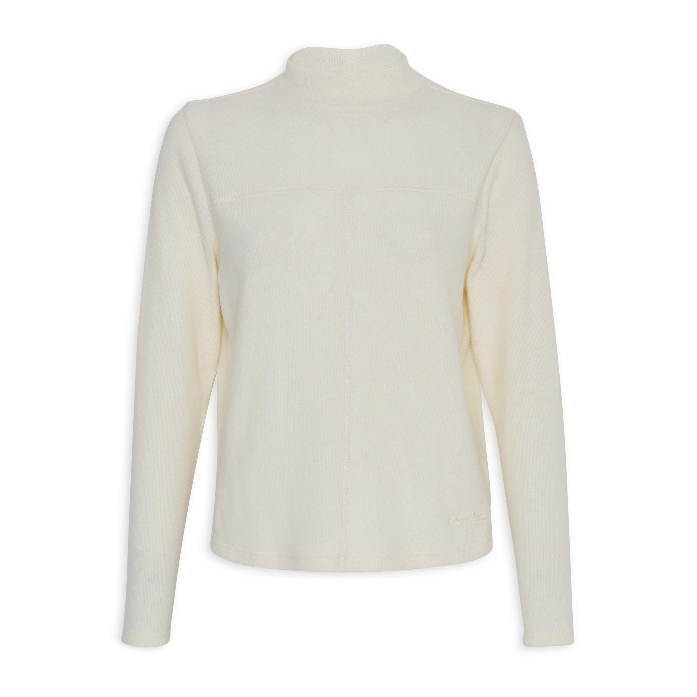 White Turtleneck Knit Top (3145194) | Ginger Mary