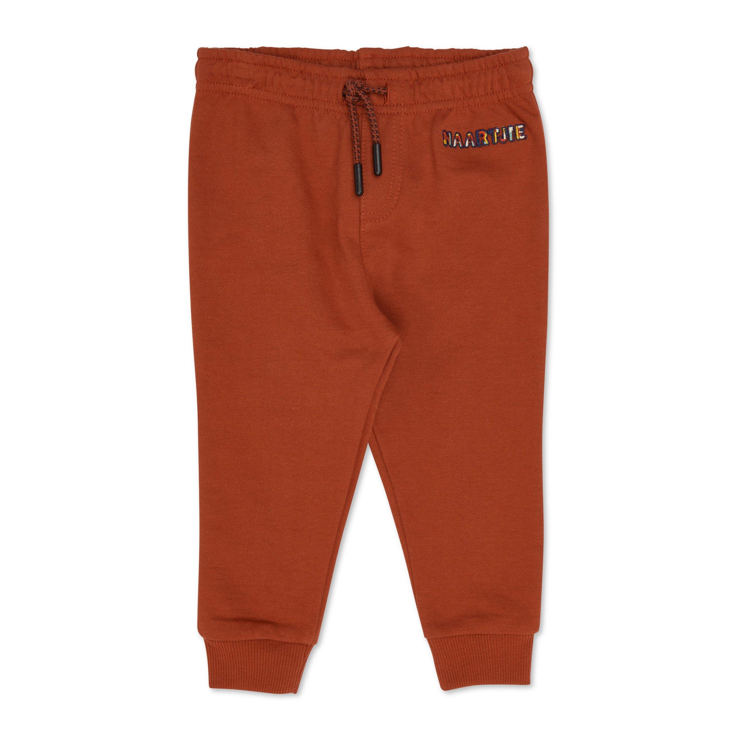 Baby Varsity Style Jogger Pants – Rust Red main image 1